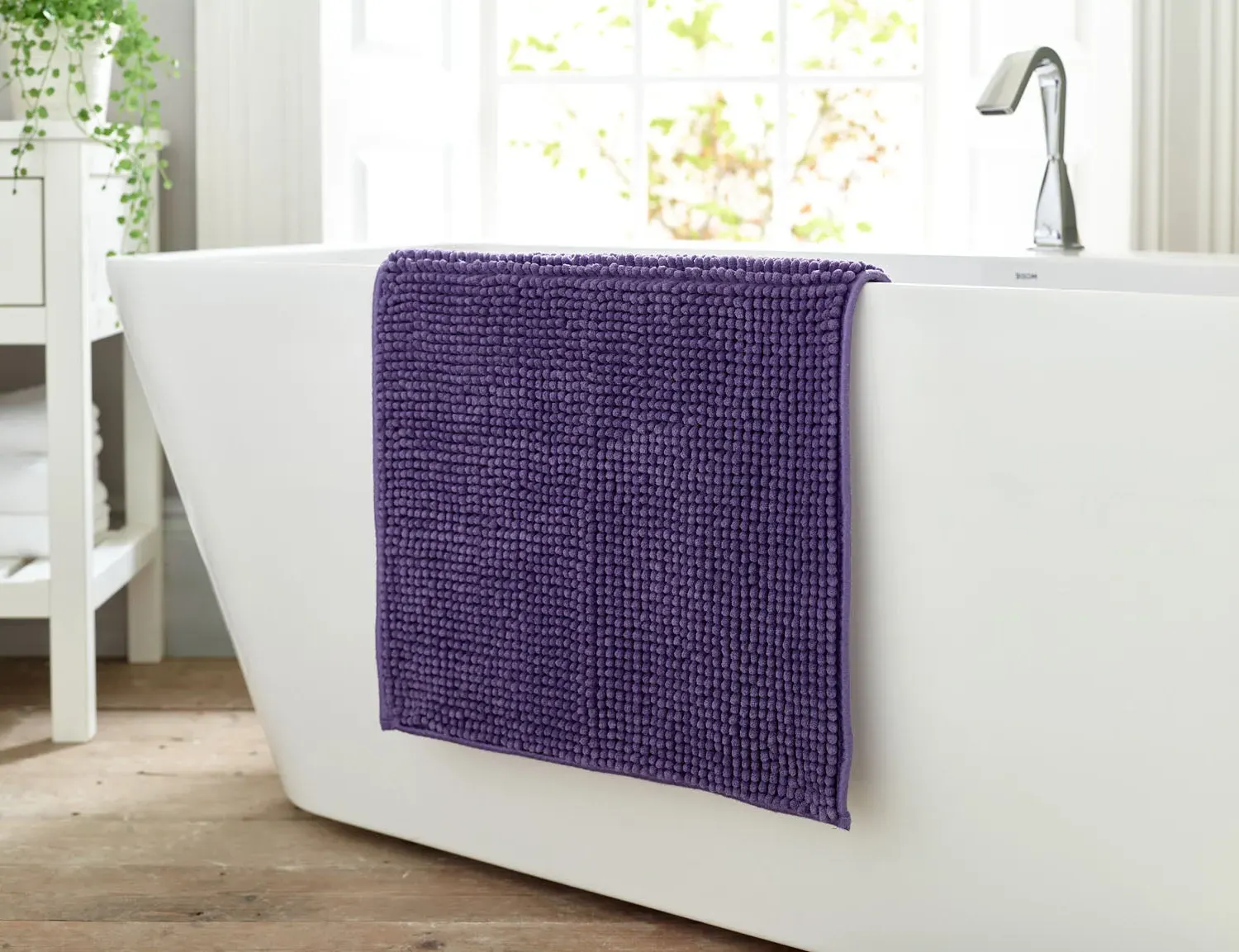 Lobster Creek Kaleidoscope Noodle Bath Mat - Purple, Cotton product