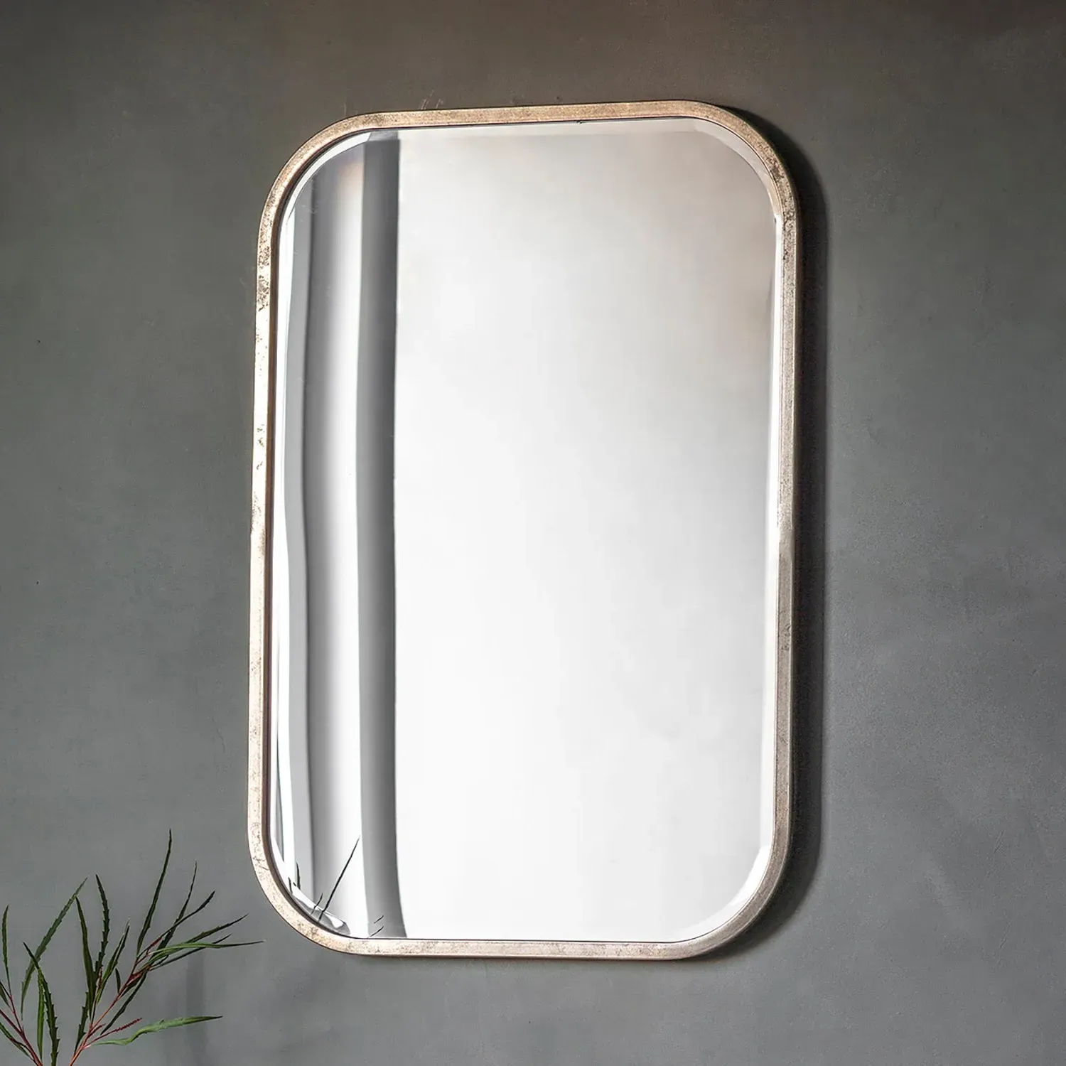 Rectangle Wall Mirror - Champagne, Metal by Julian Charles, alternate view