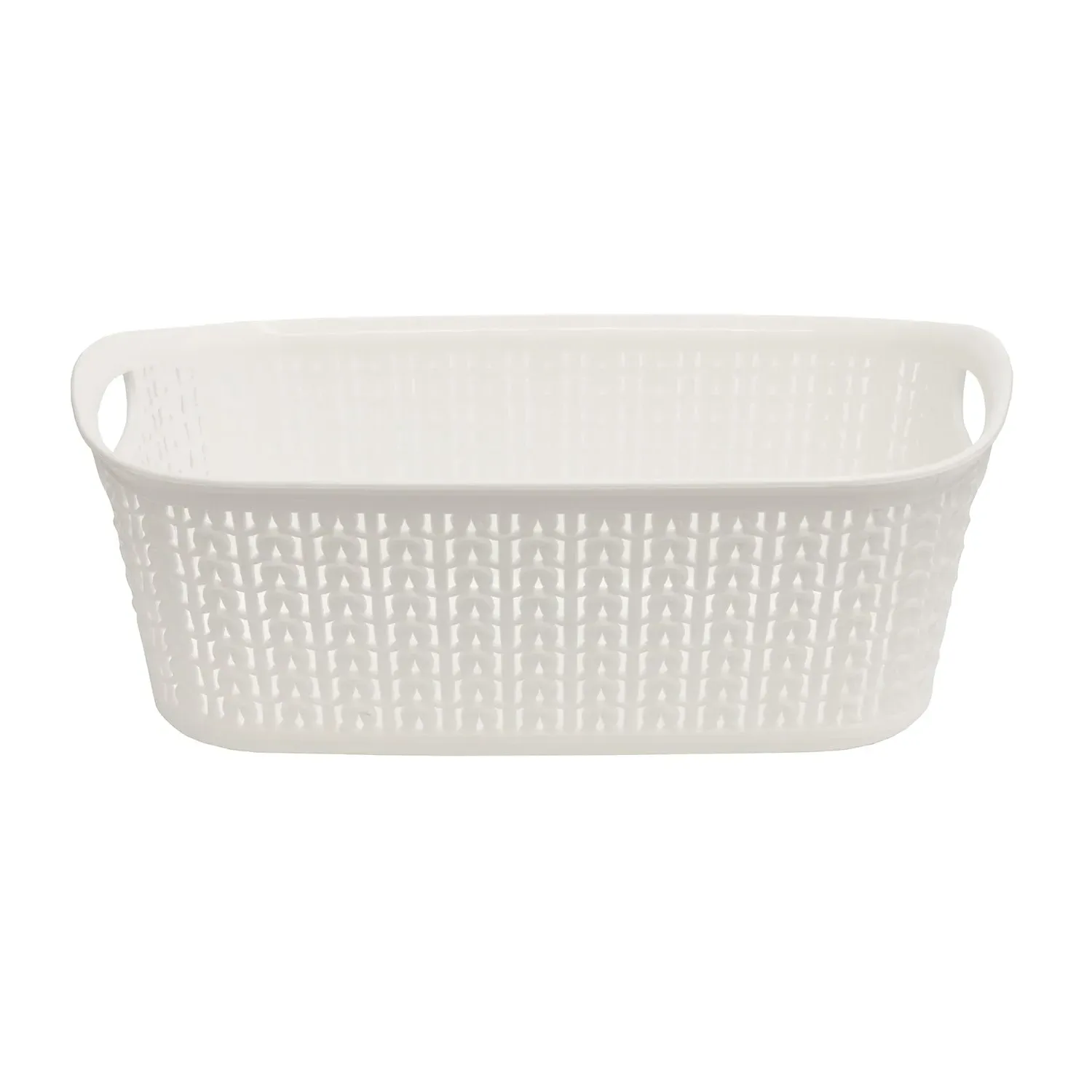 Loop 3L Rectangular Storage Basket - Ivory, Plastic alternate view