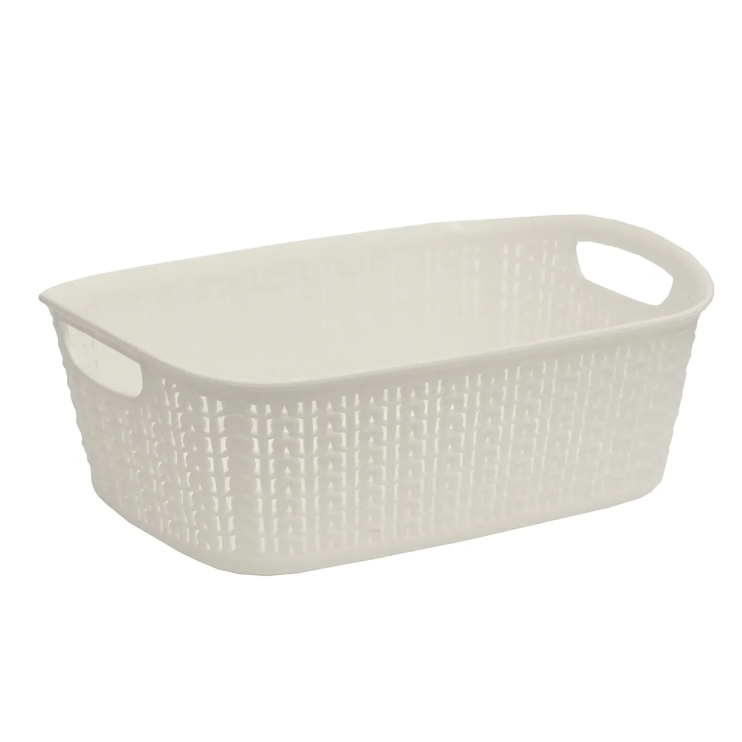Loop 3L Rectangular Storage Basket - Ivory, Plastic product