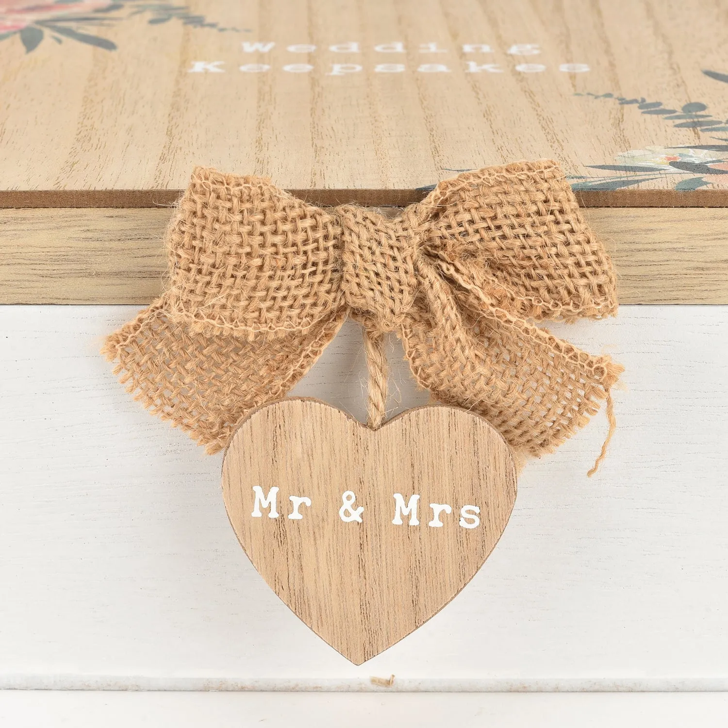 Love Story Wedding Keepsakes Box - Brown, Wood by Julian Charles, alternate view