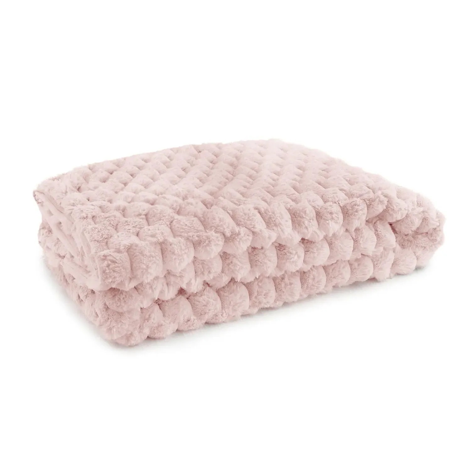 Lush Blush Faux Fur Throw Blanket - Pink, Polyester product