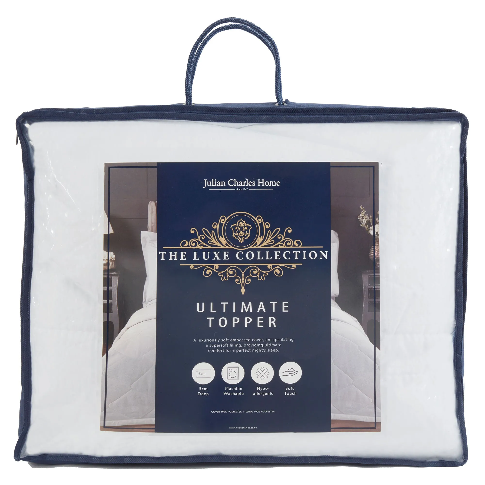 Luxe Collection Super King Mattress Topper - White alternate view