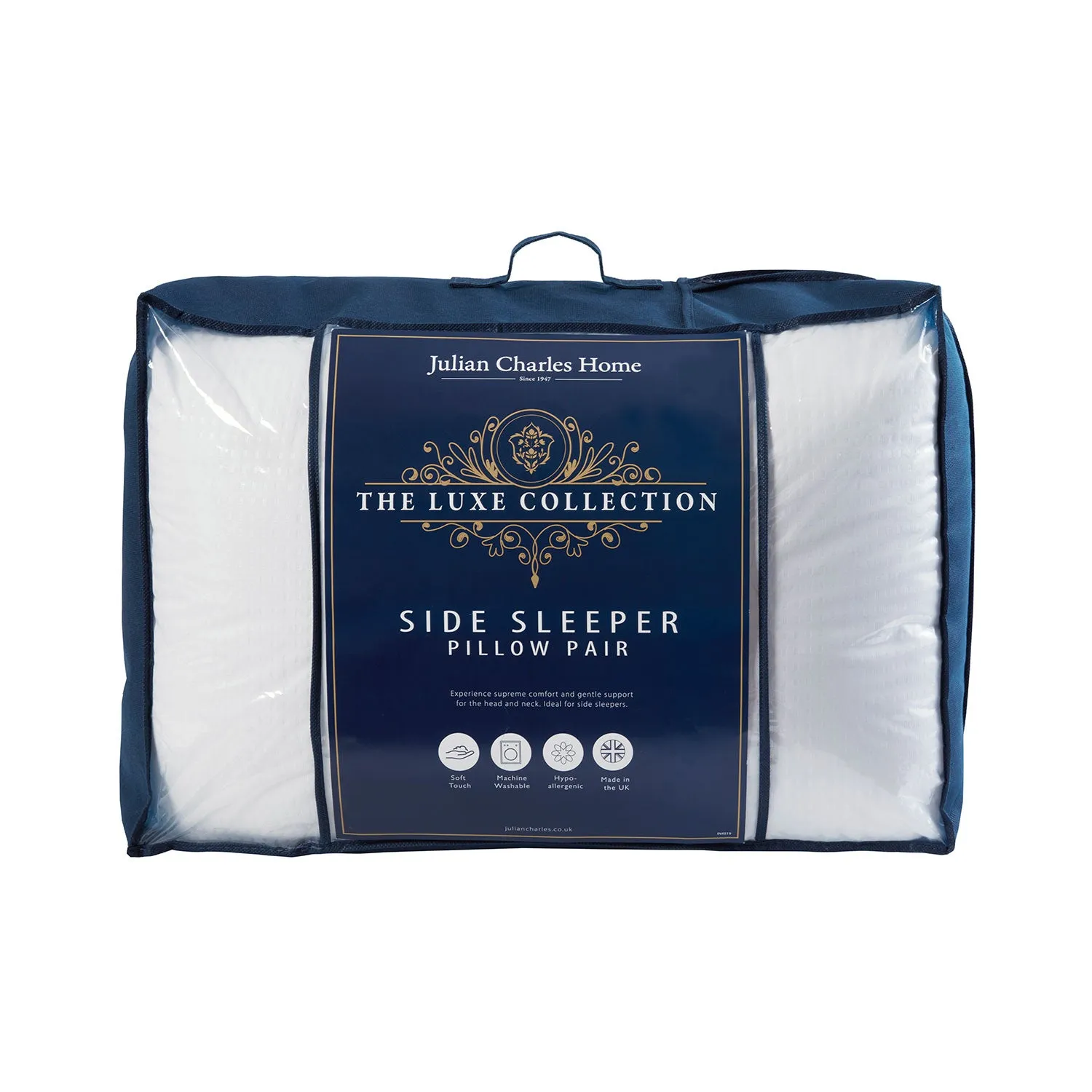 Luxe Side Sleeper Pillow Pair - Medium Support - White product