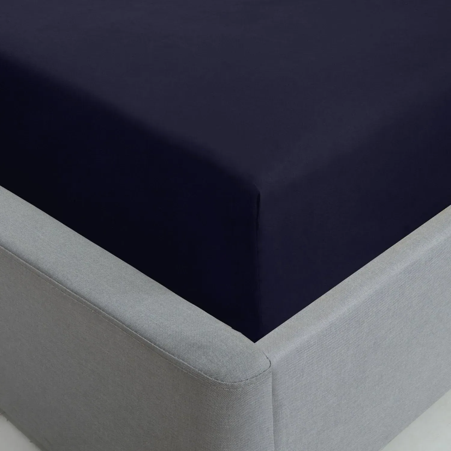 Lyla Double Fitted Sheet - Navy Blue, Microfiber product