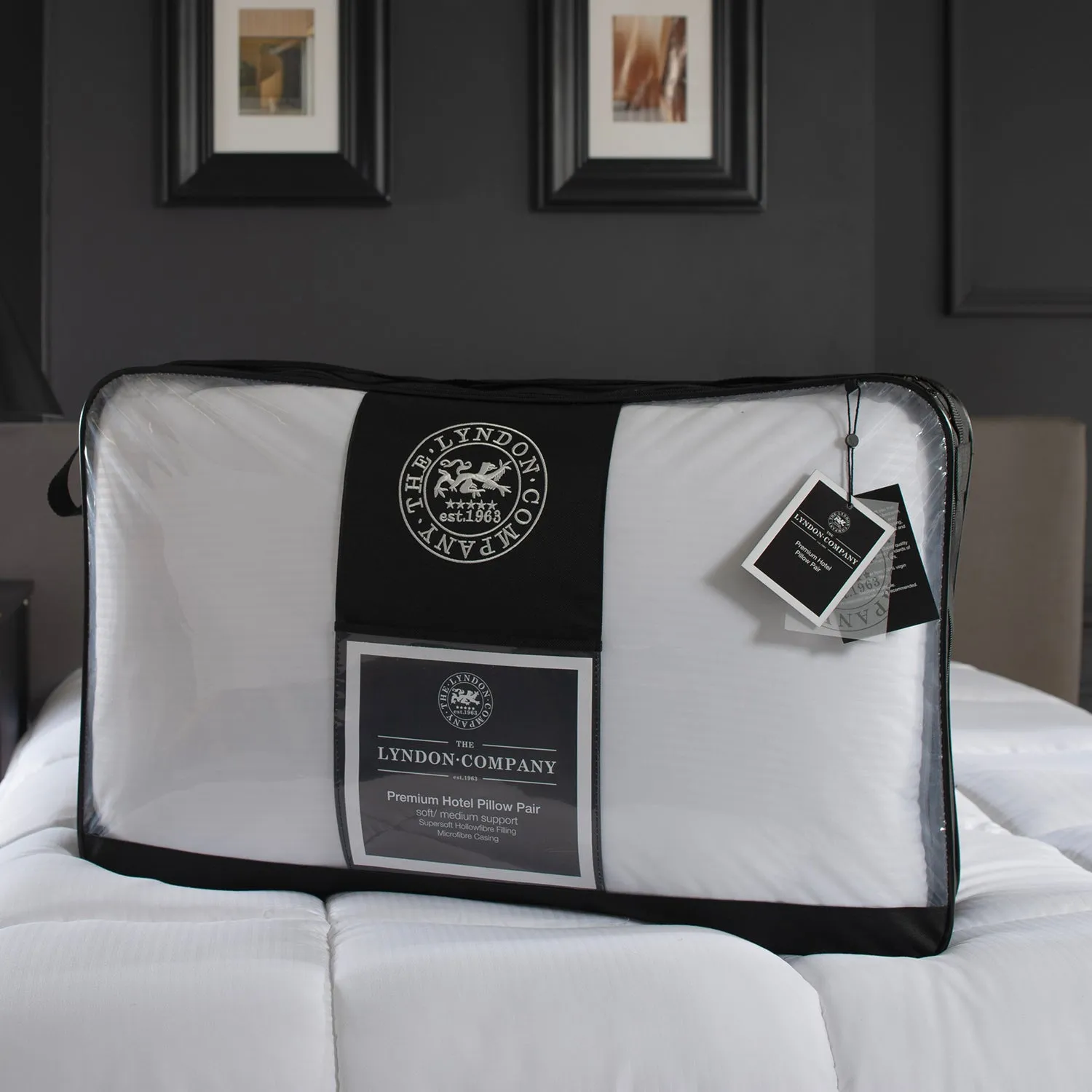 Lyndon Company Premium Hotel Pillow Pair - White by Julian Charles