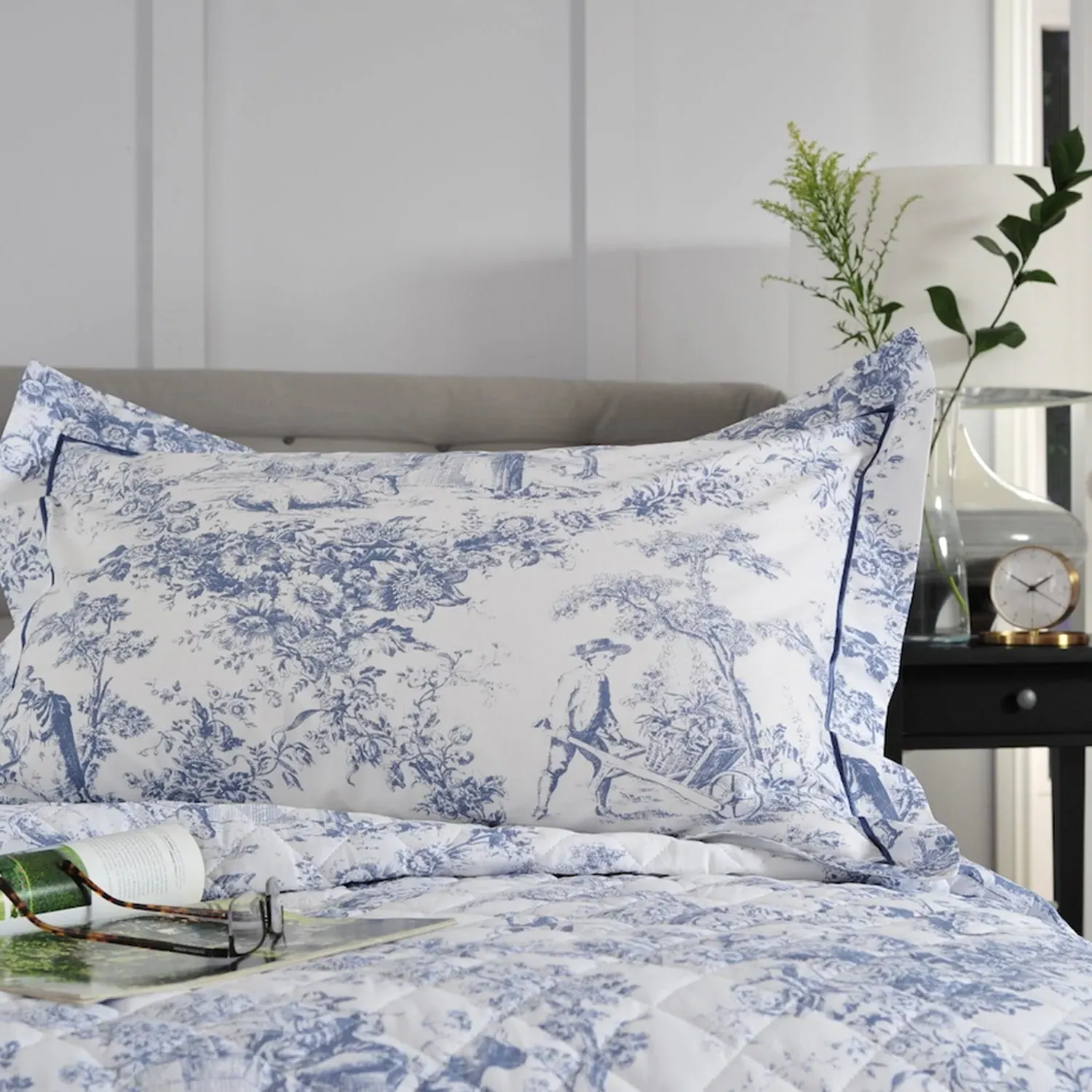 Lyndon Company Toile Oxford Pillowcase Pair - Blue, Cotton product