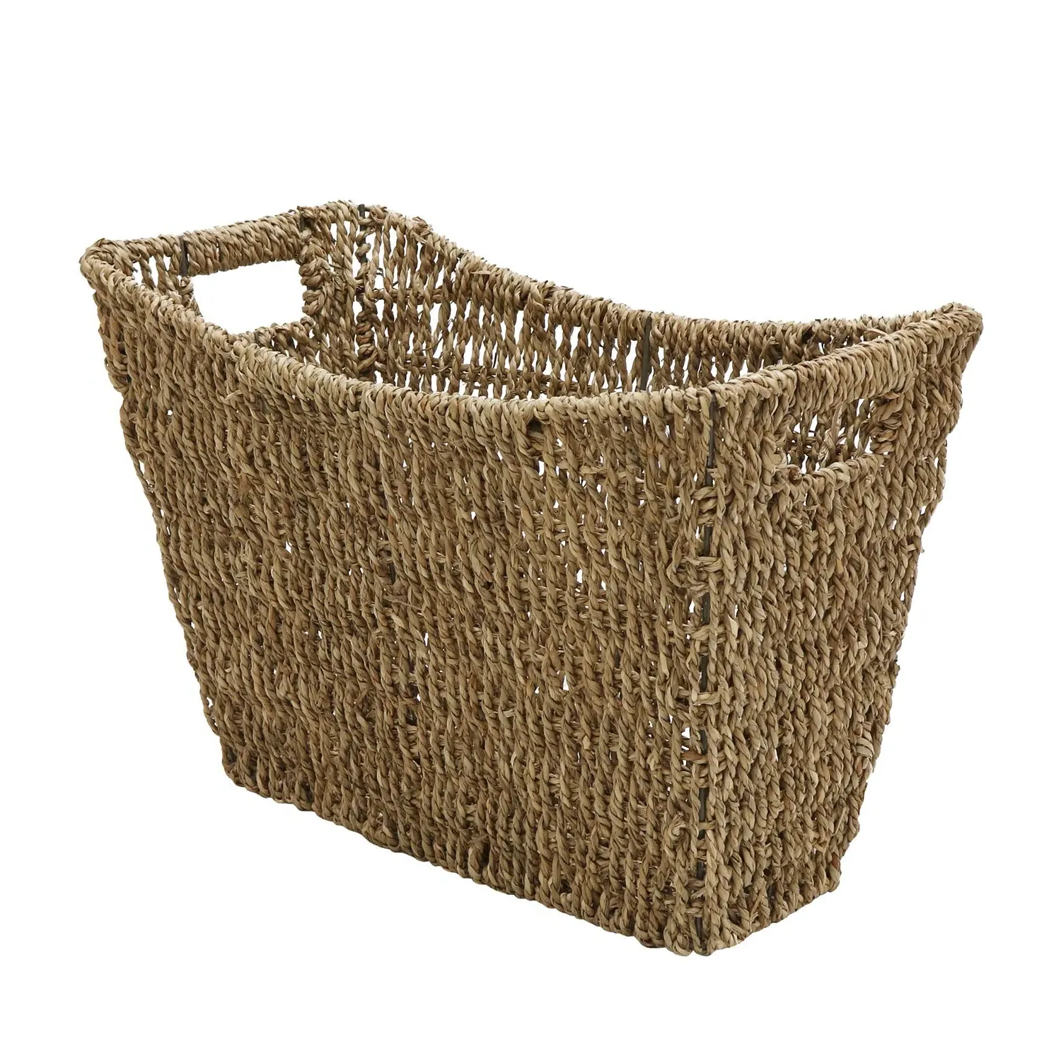 Magazine Rack with Metal Frame - Natural Seagrass