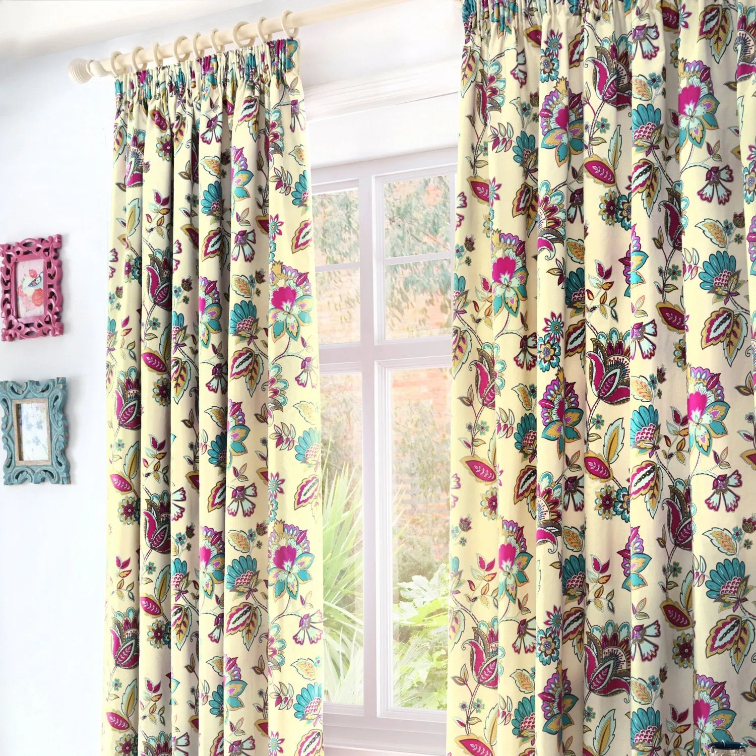 Marinelli Floral Pencil Pleat Thermal Curtains - Multi product