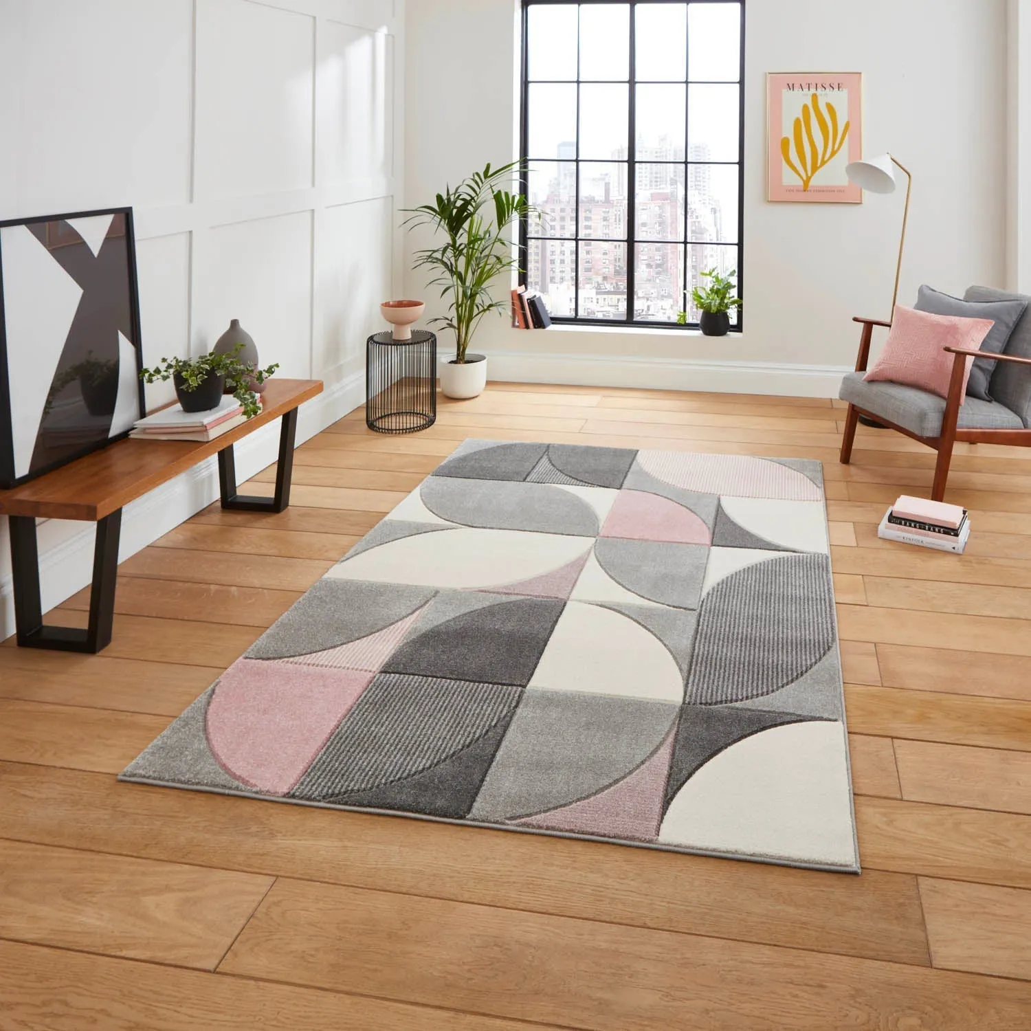 Matrix Hand-Carved Rug - Grey by Julian Charles