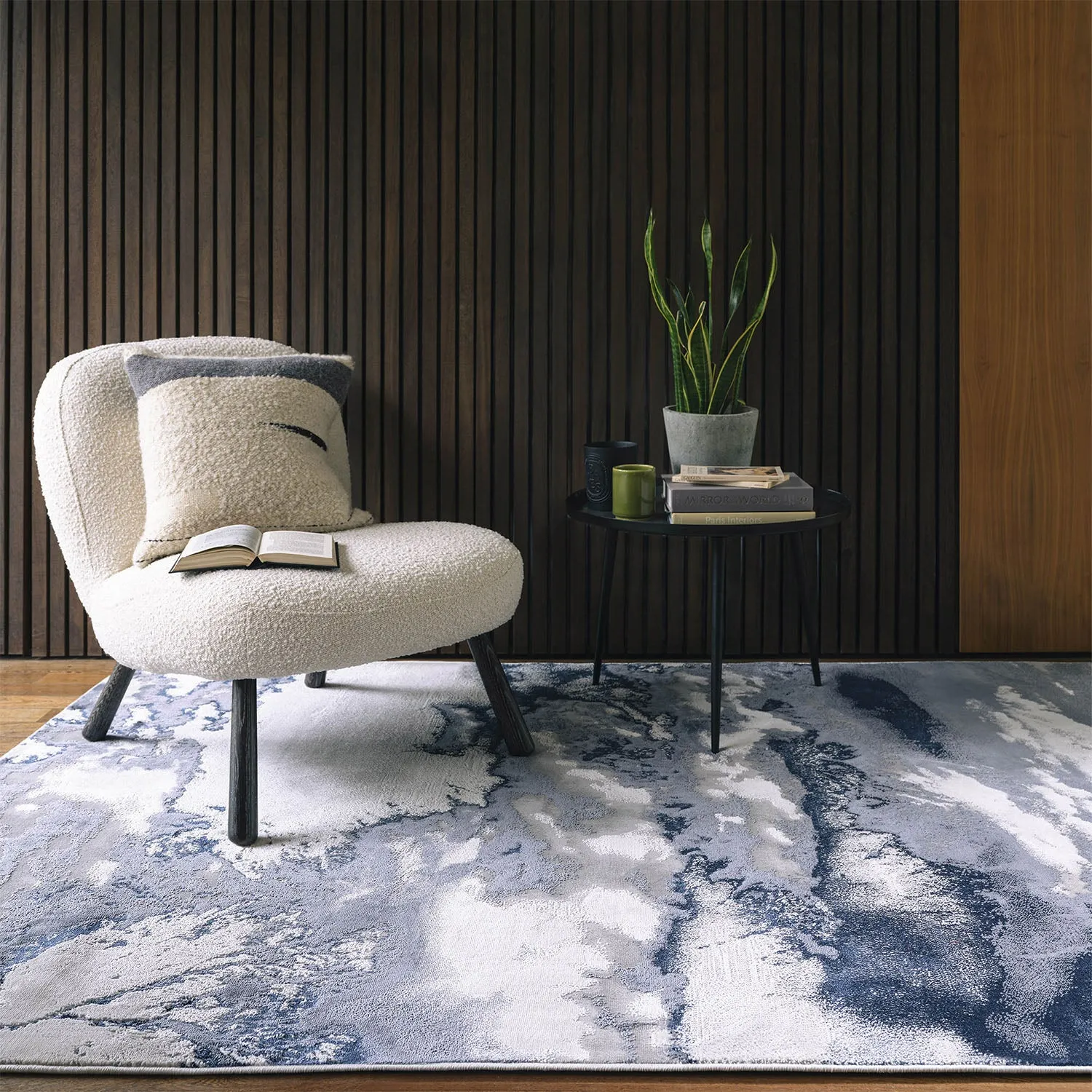 Medium Area Rug Storm Pattern - Blue image