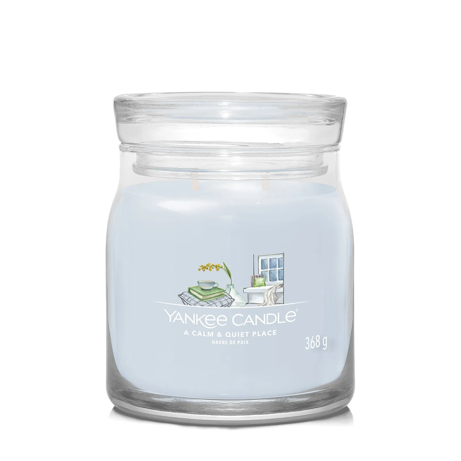 Medium Jar Candle A Calm and Quiet Place - Blue, Soy Wax
