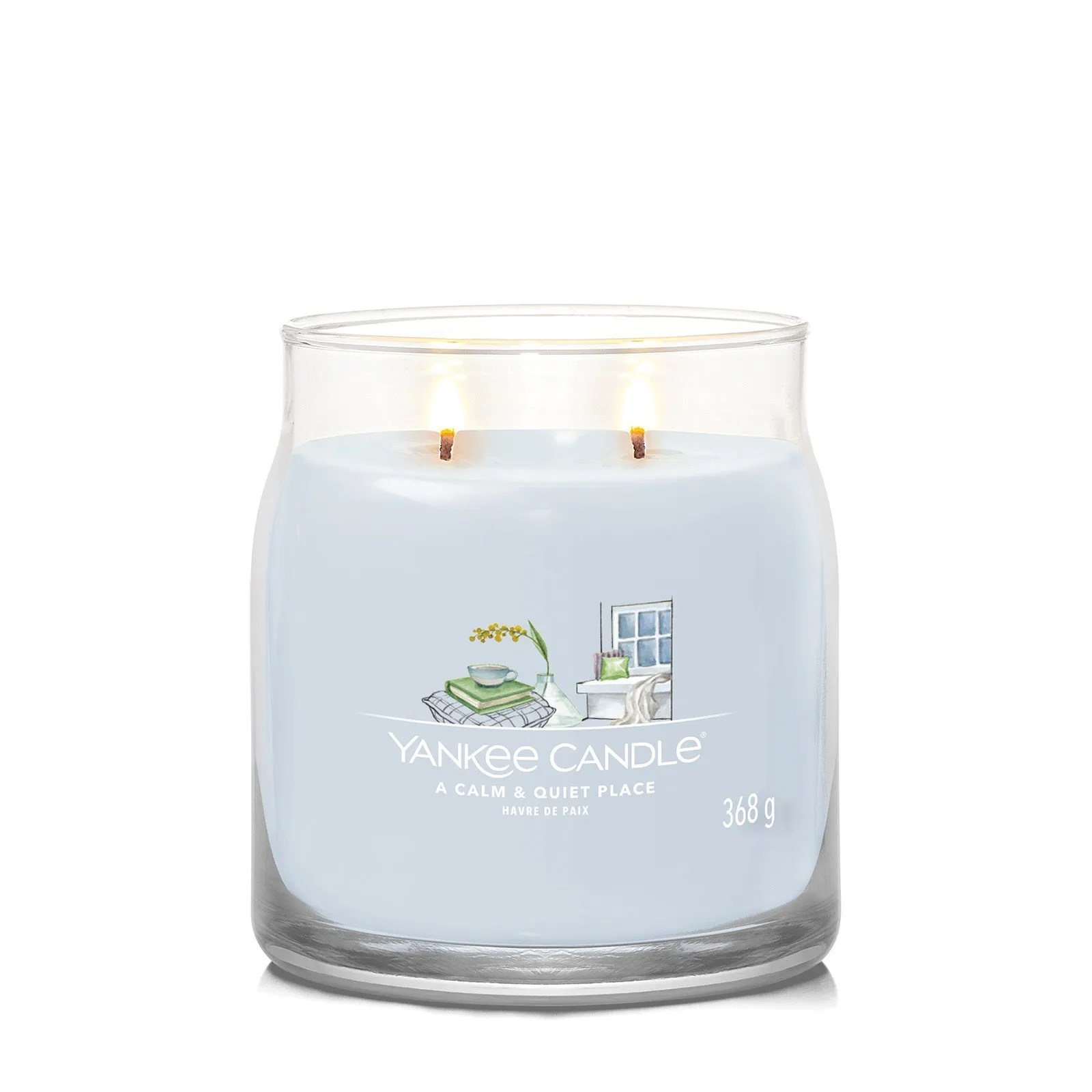 Medium Jar Candle A Calm and Quiet Place - Blue, Soy Wax