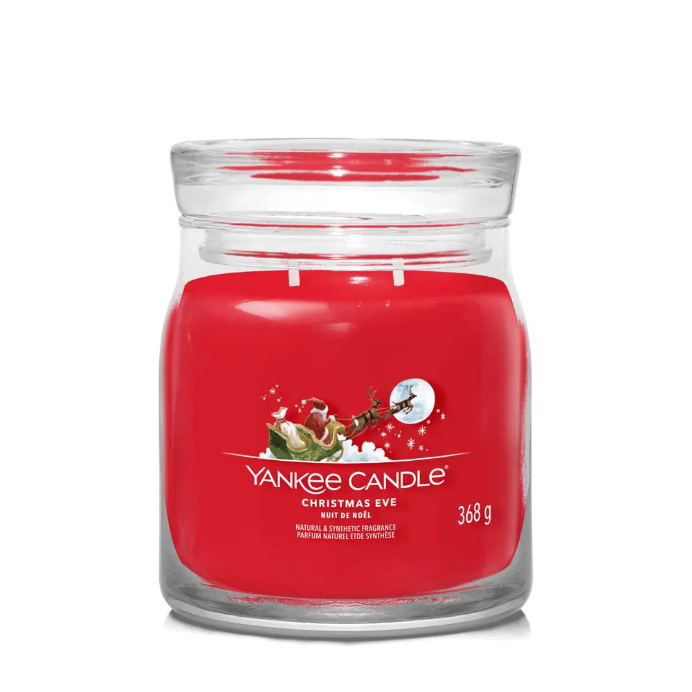 Medium Jar Candle Christmas Eve - Red, Soy Wax