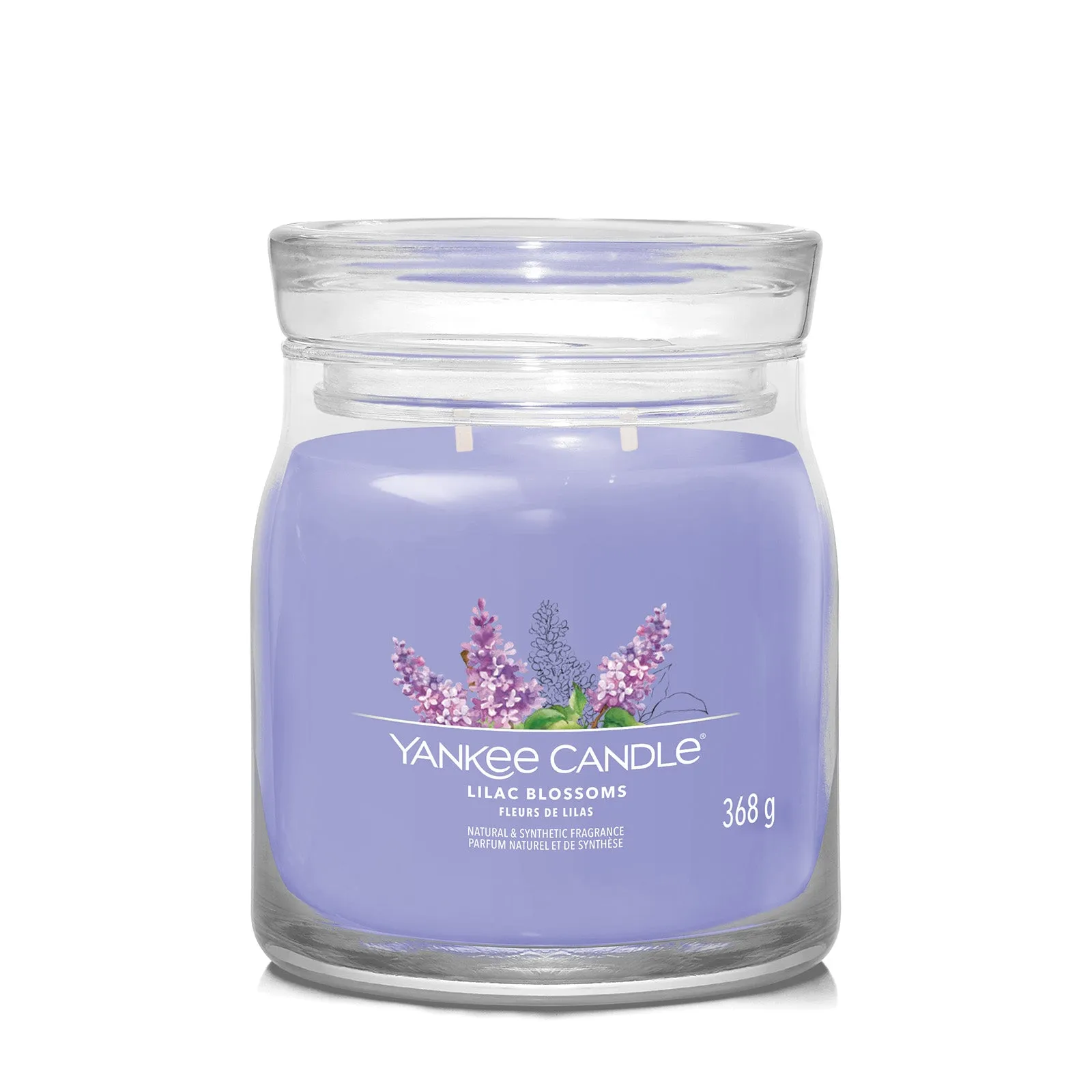 Medium Jar Candle Lilac Blossoms - Purple, Soy Wax