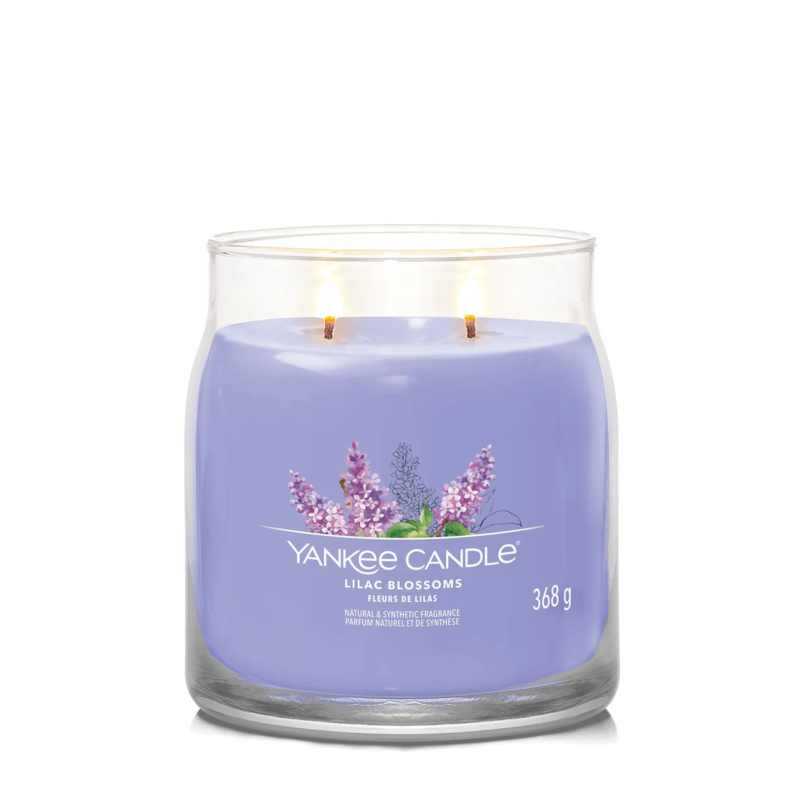 Medium Jar Candle Lilac Blossoms - Purple, Soy Wax