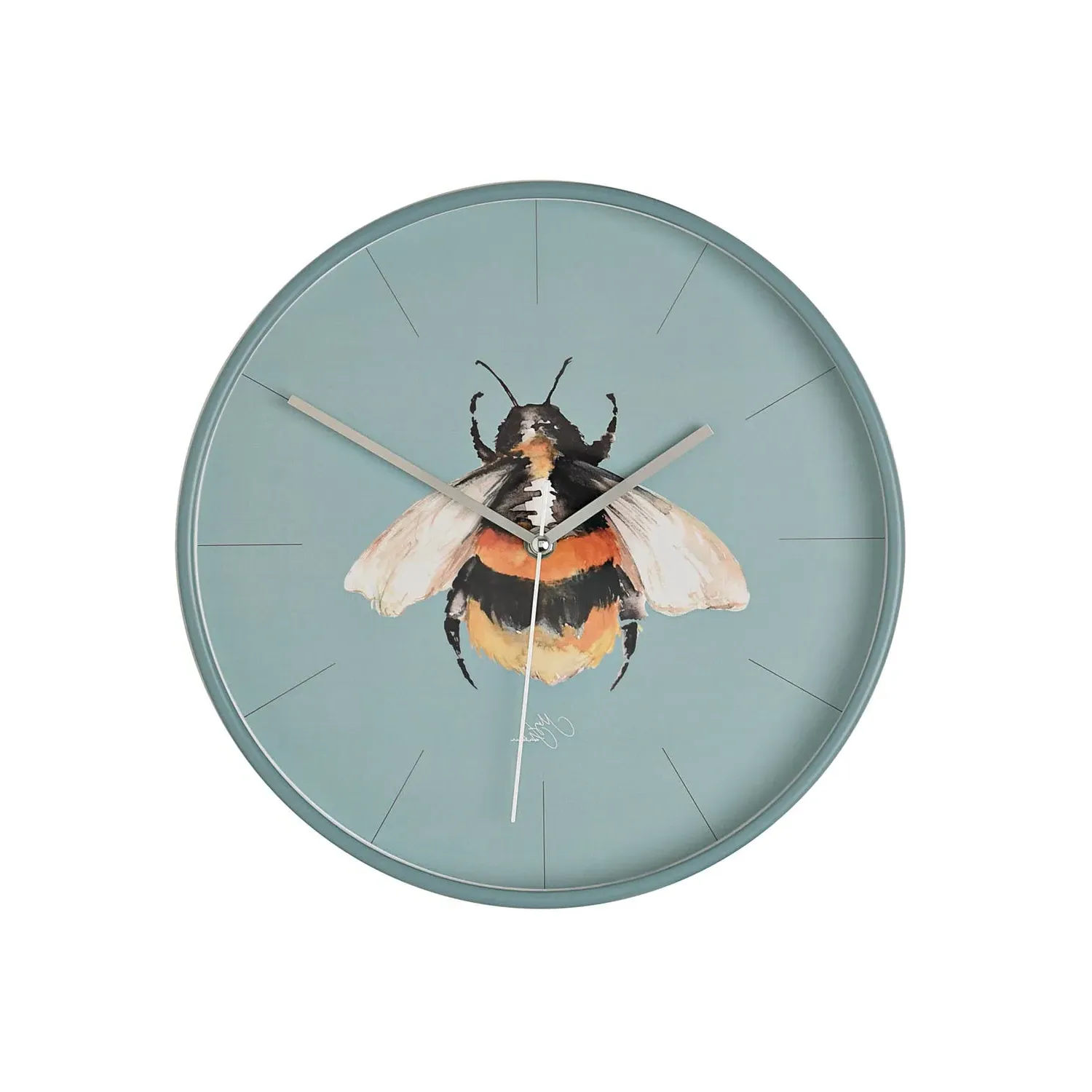 Meg Hawkins Bee Round Wall Clock - Blue product