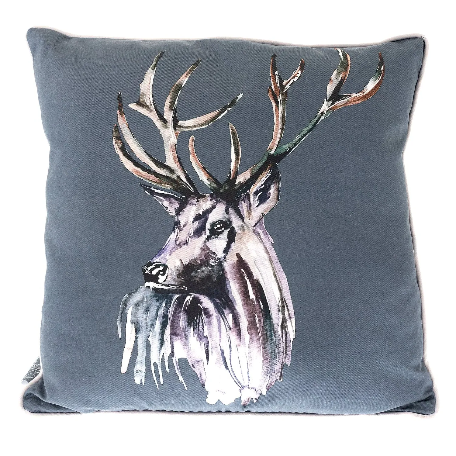 Meg Hawkins Stag Scatter Cushion - Grey, Cotton product