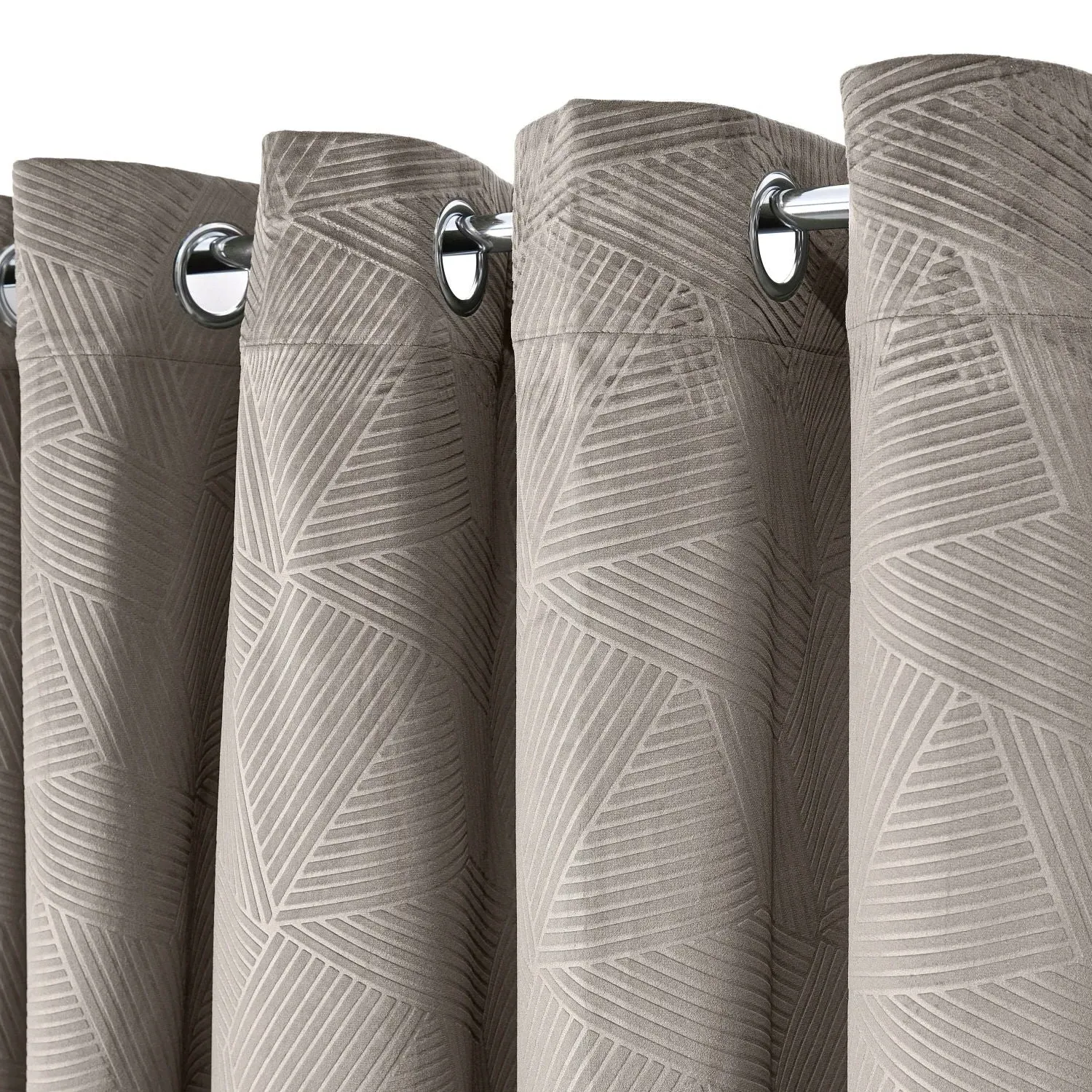 Thermal Eyelet Door Curtain - Stone, Velvet alternate view