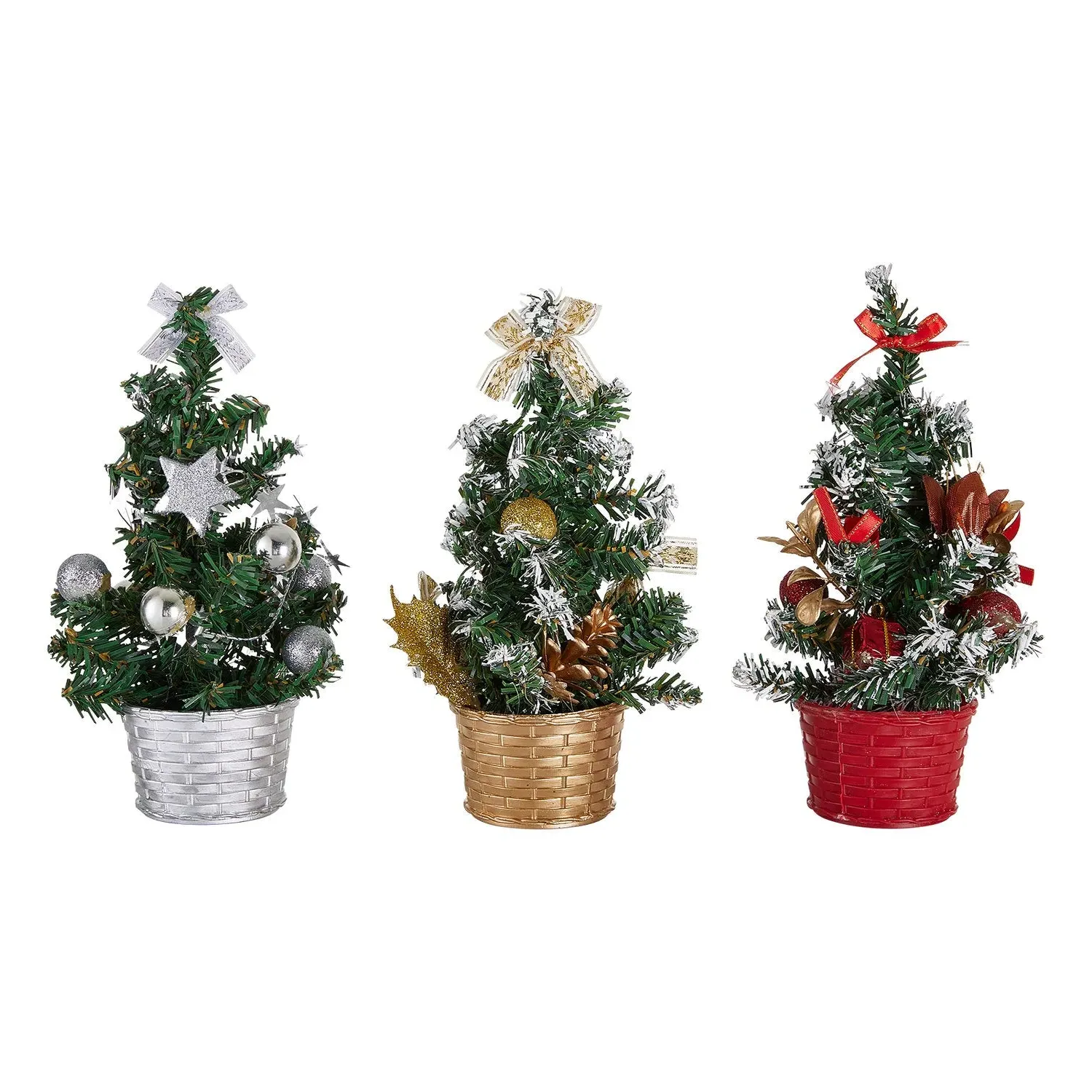 Mini Christmas Trees 3 Pack - Multi by Julian Charles