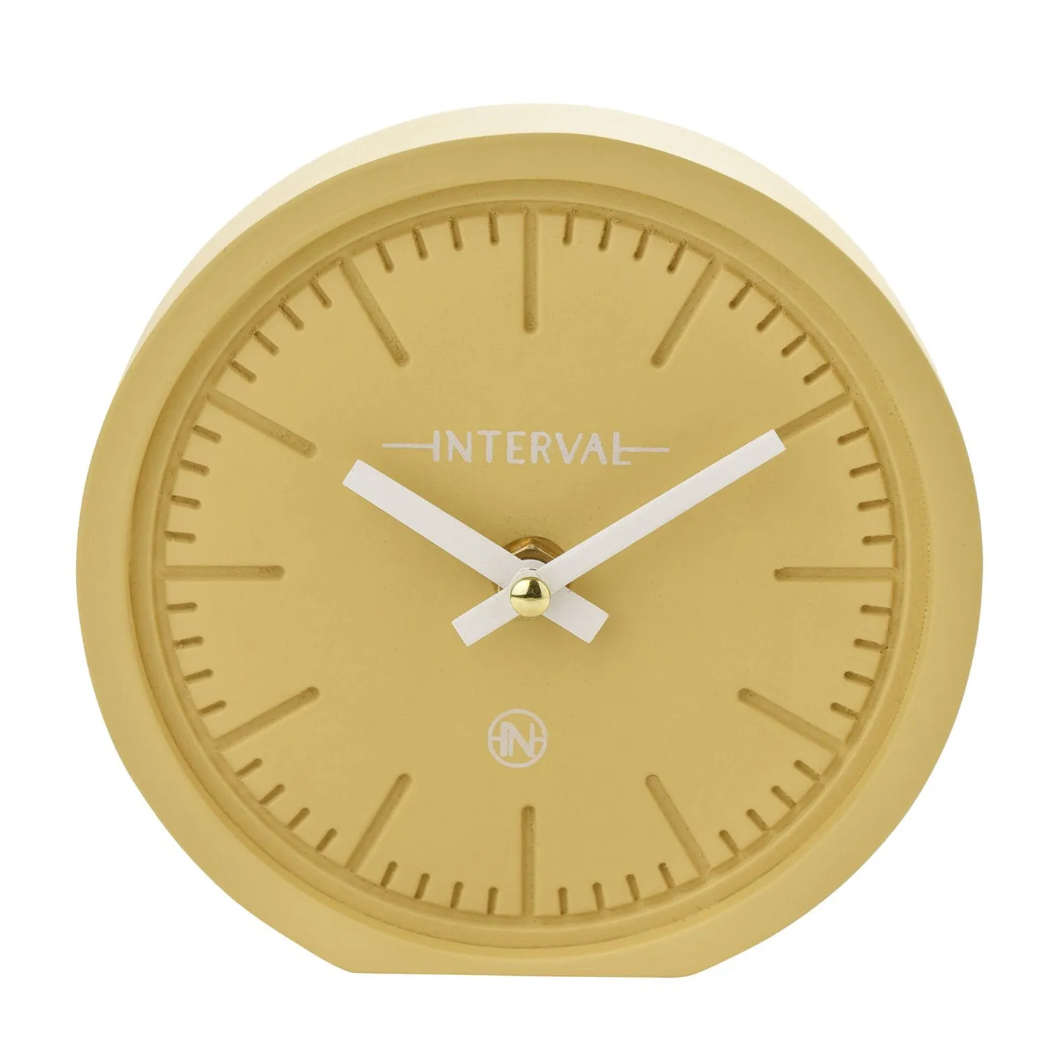 Minimalist Desk Clock - Yellow, MDF