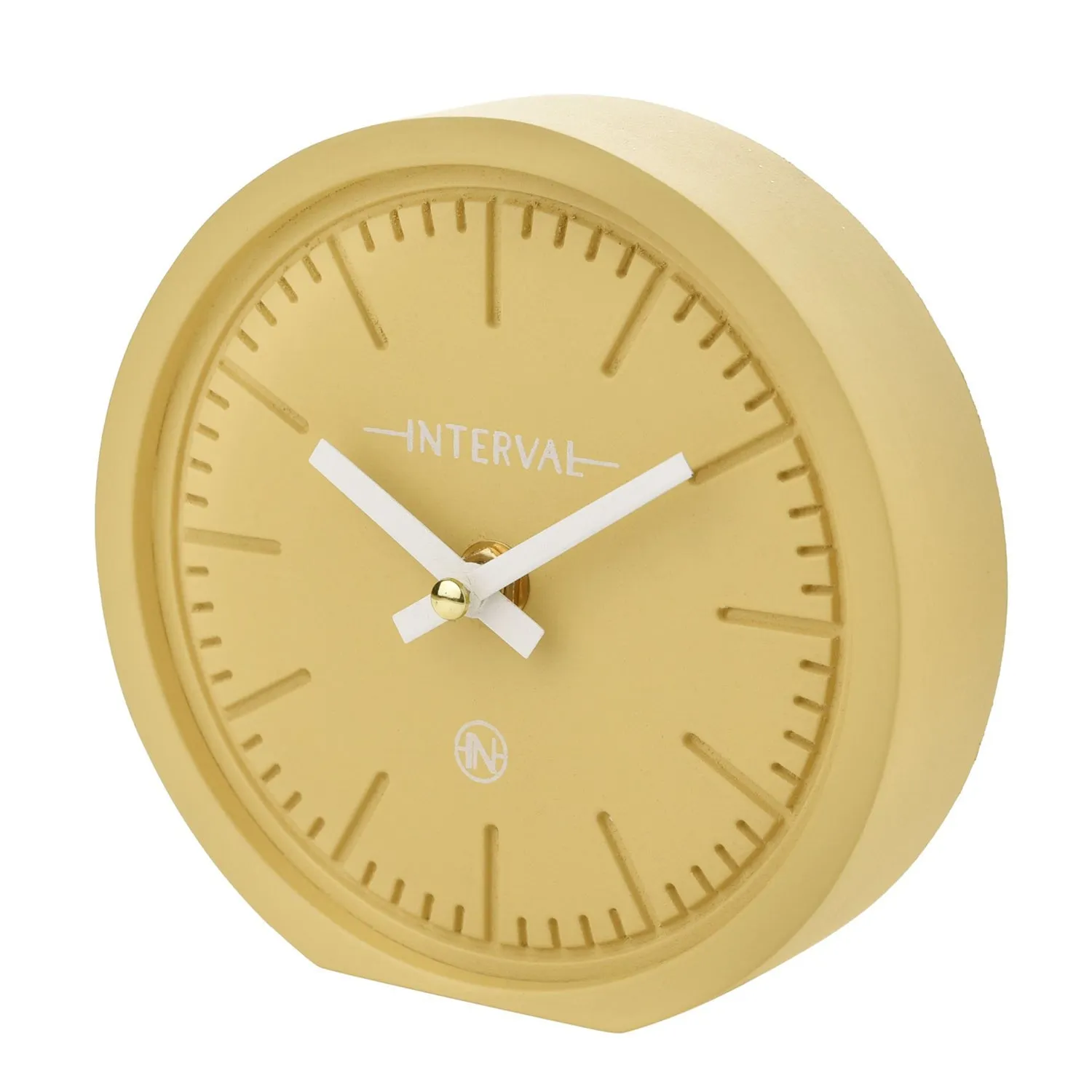 Minimalist Desk Clock - Yellow, MDF