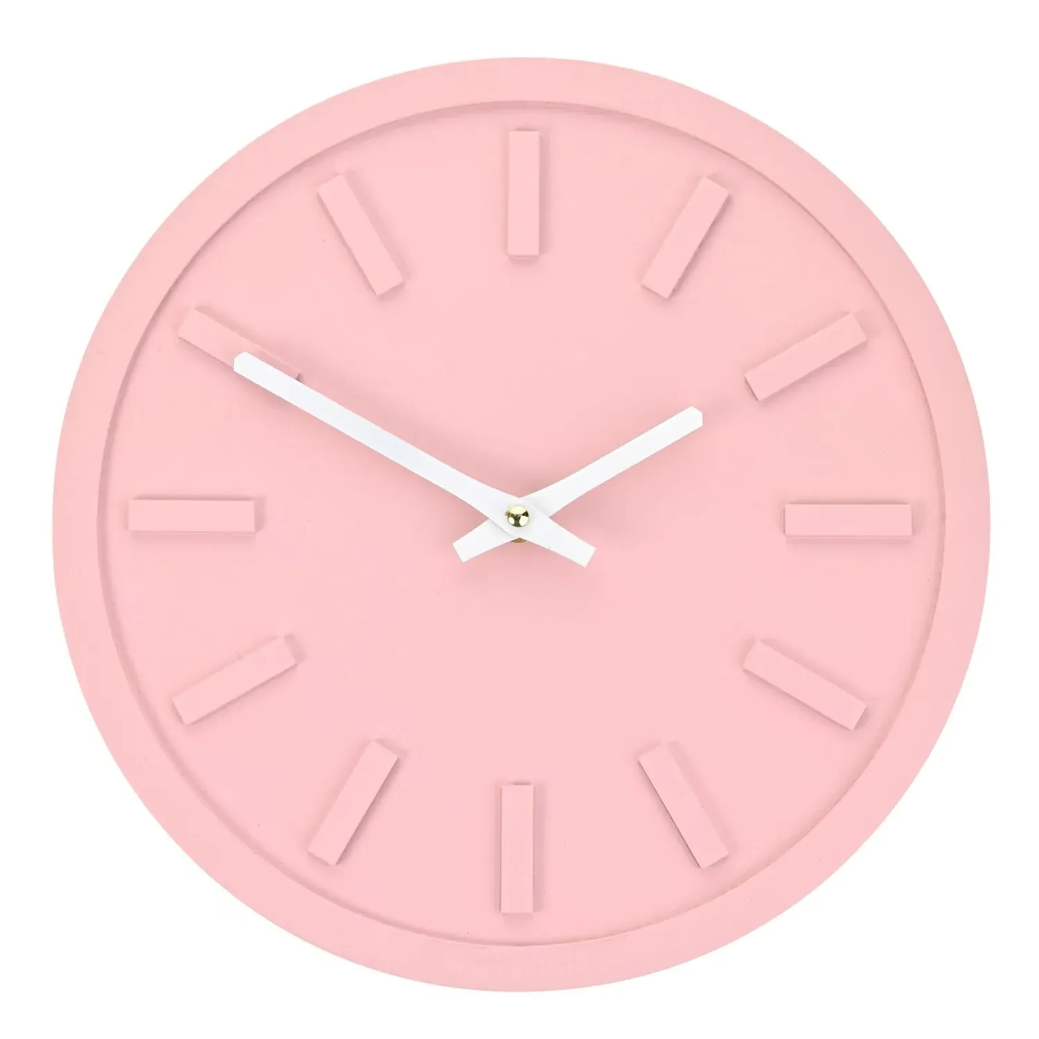 Minimalist Wall Clock - Pink, MDF