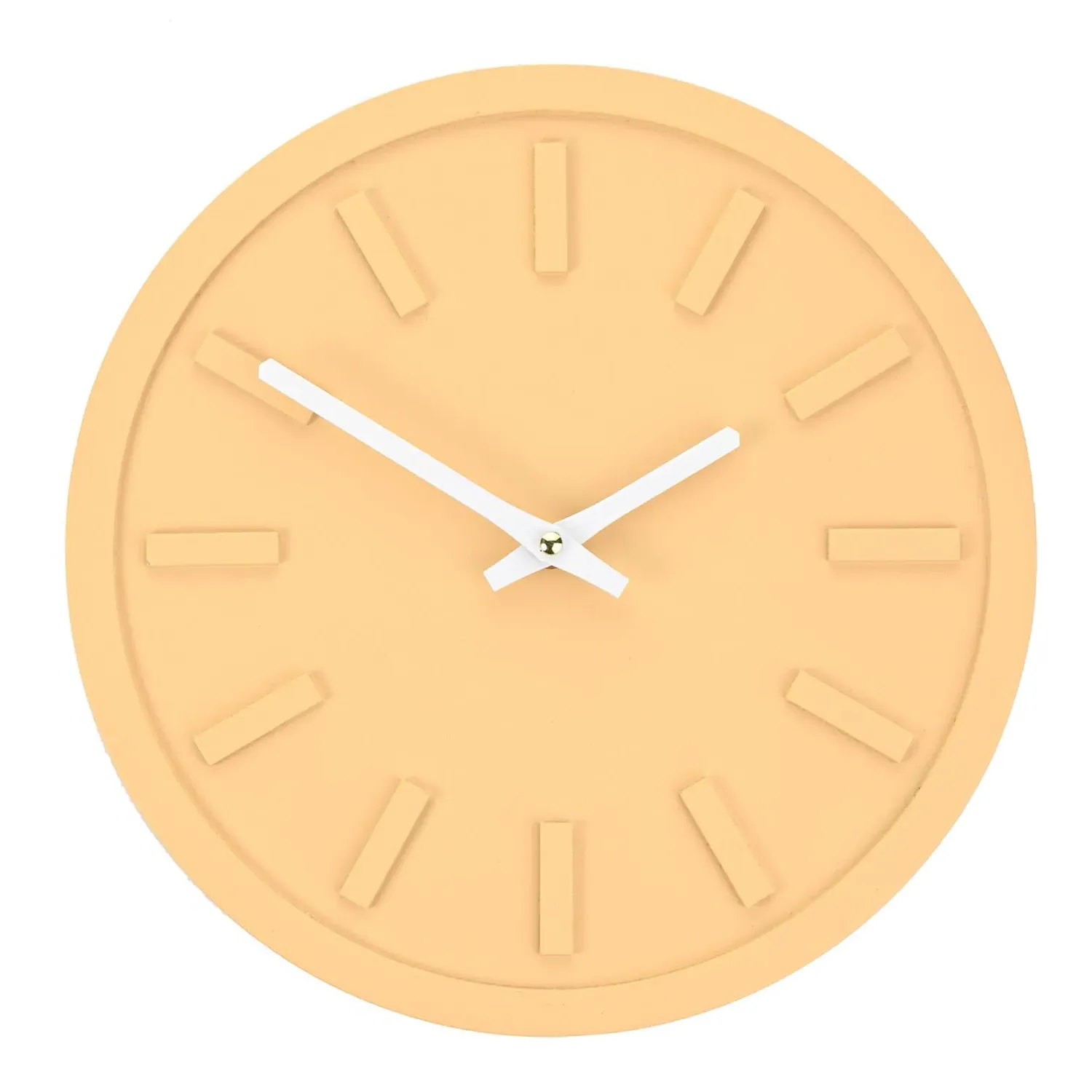 Minimalist Wall Clock - Yellow, MDF