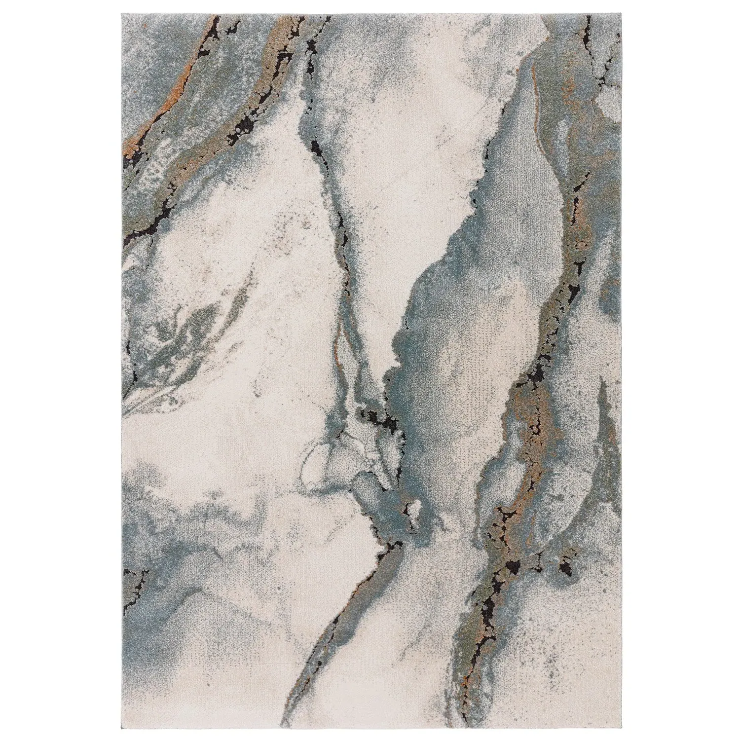 Mirage Rug with High-Low Pile - Blue