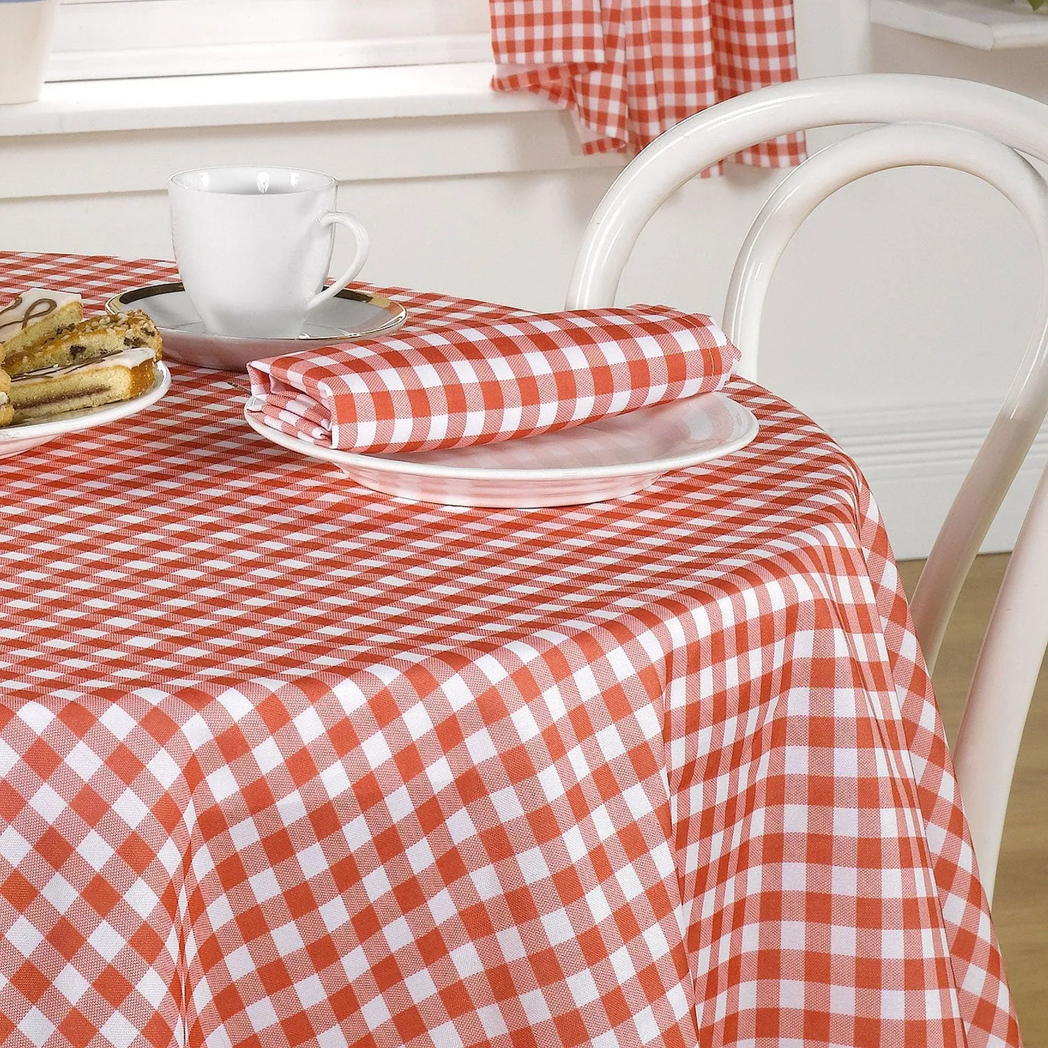 Molly Gingham Check Napkins Pack of 4 - Red by Julian Charles