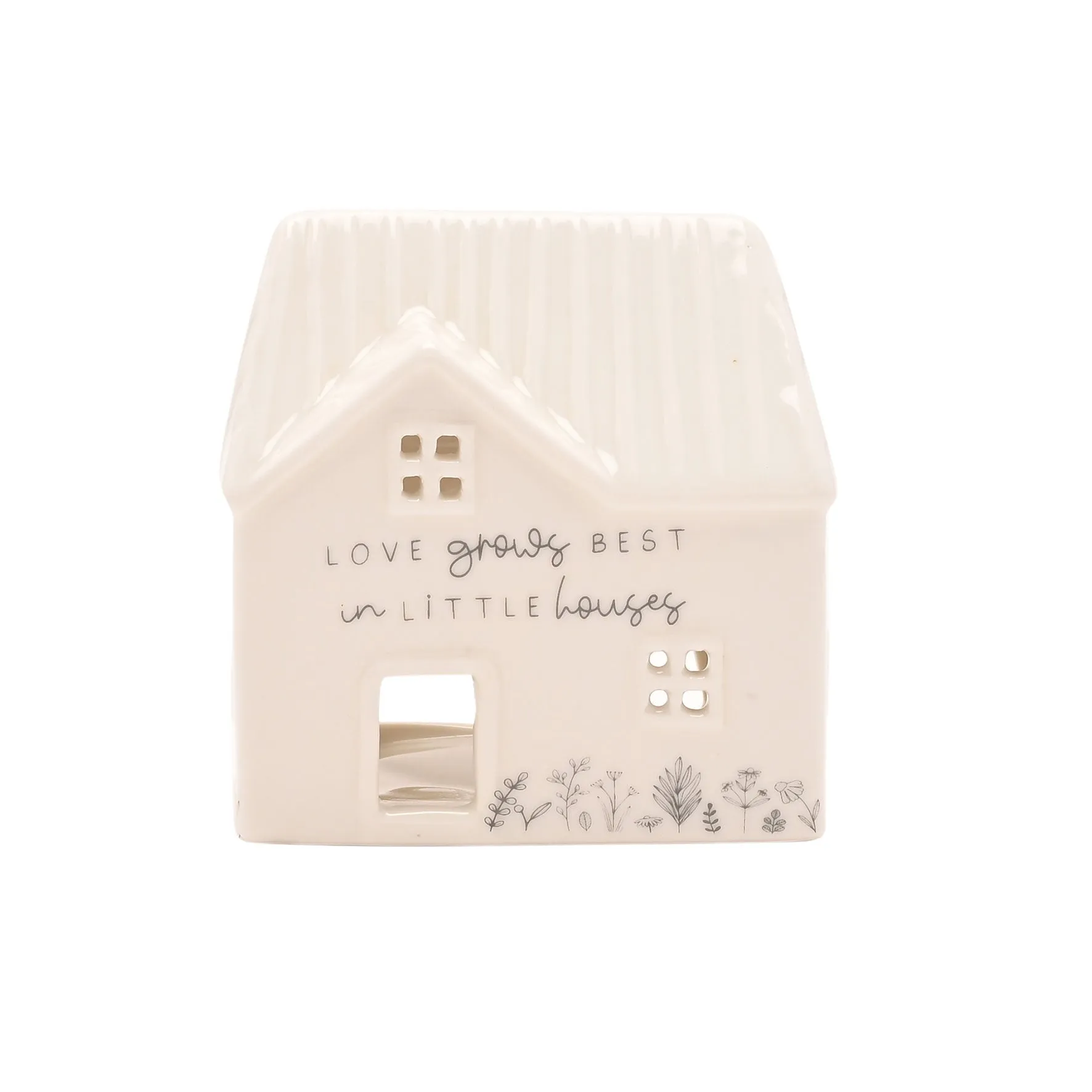 Moments Ceramic House Tealight Holder - White product