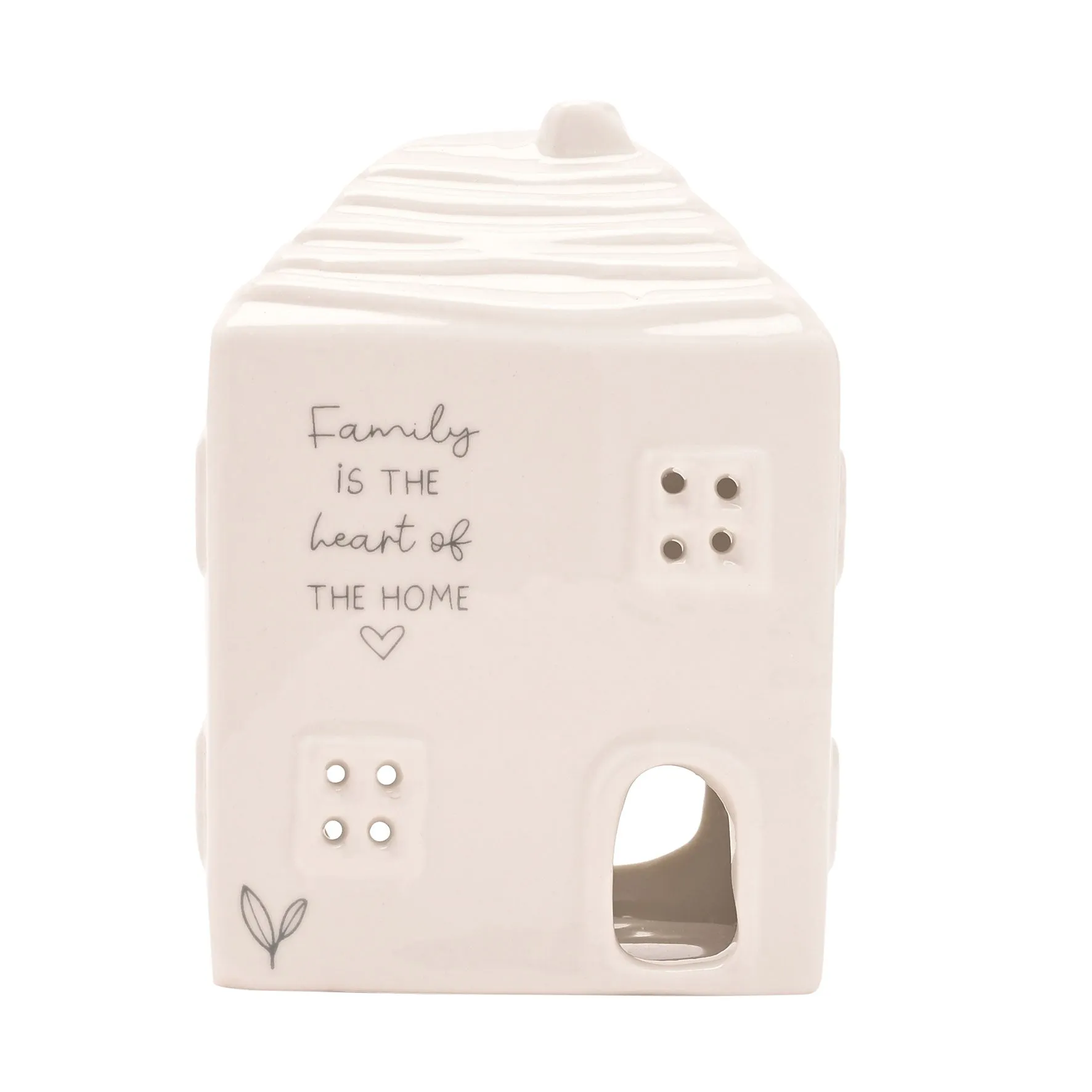 Moments Ceramic House Tealight Holder - White, Ceramic product