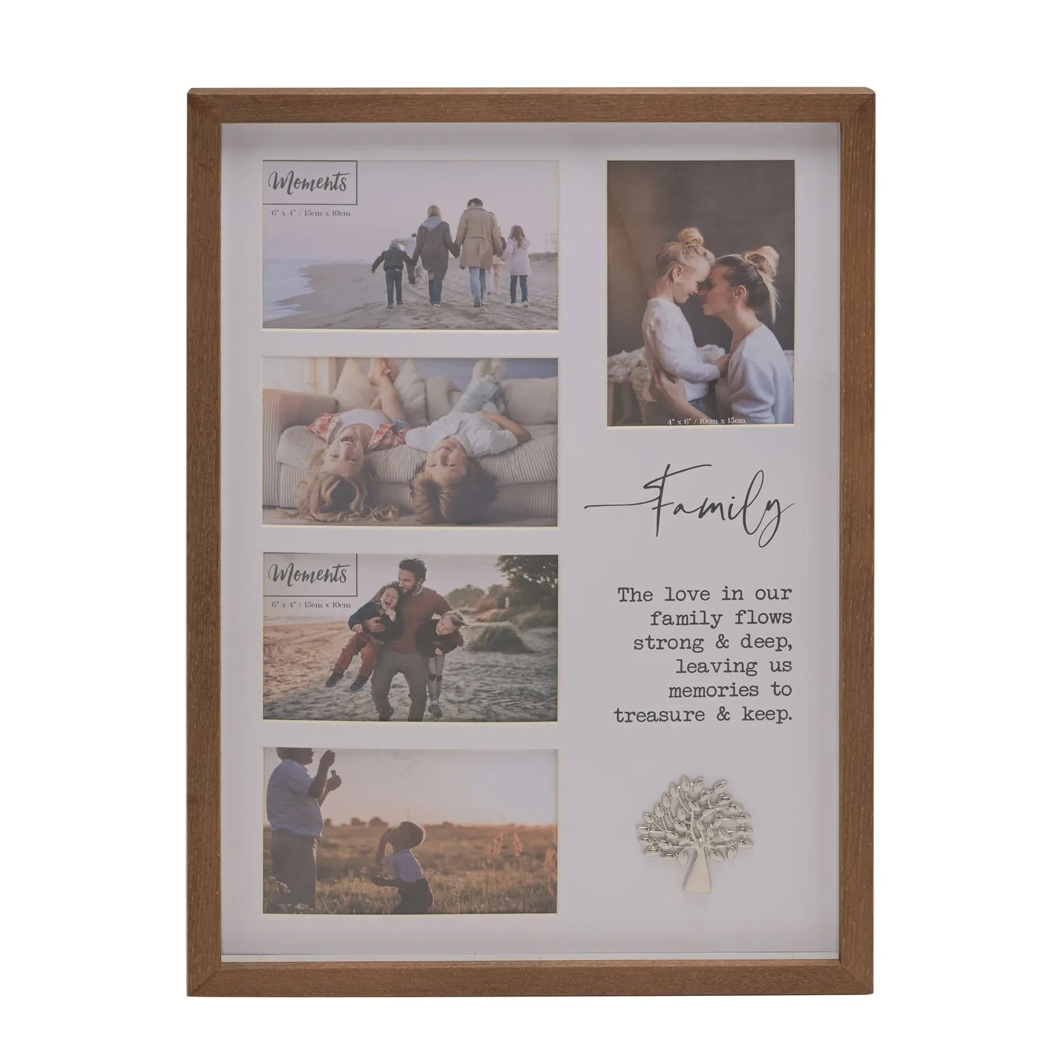 Moments Family Wooden Collage Frame - White product