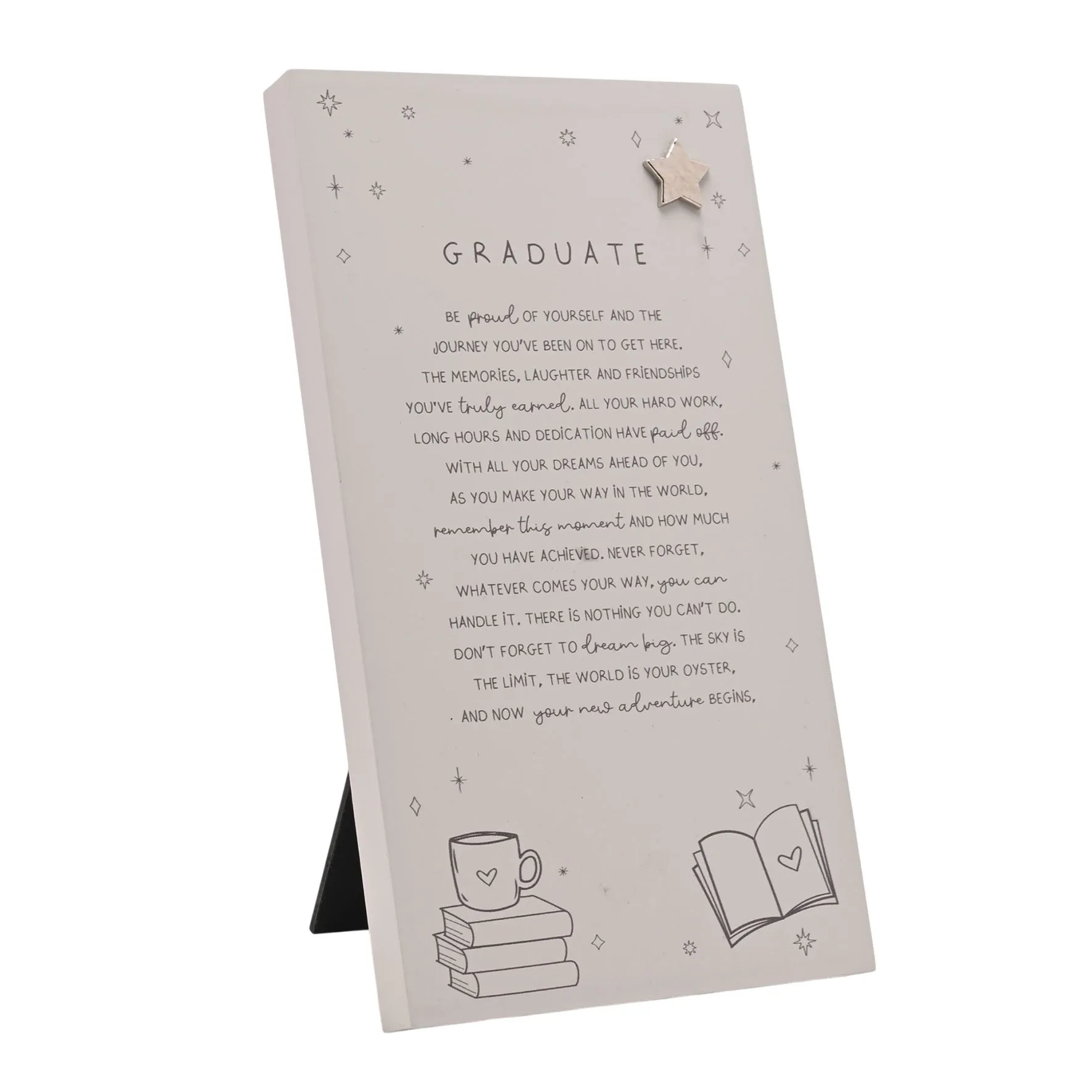 Moments Graduate Standing Verse Plaque - Grey product