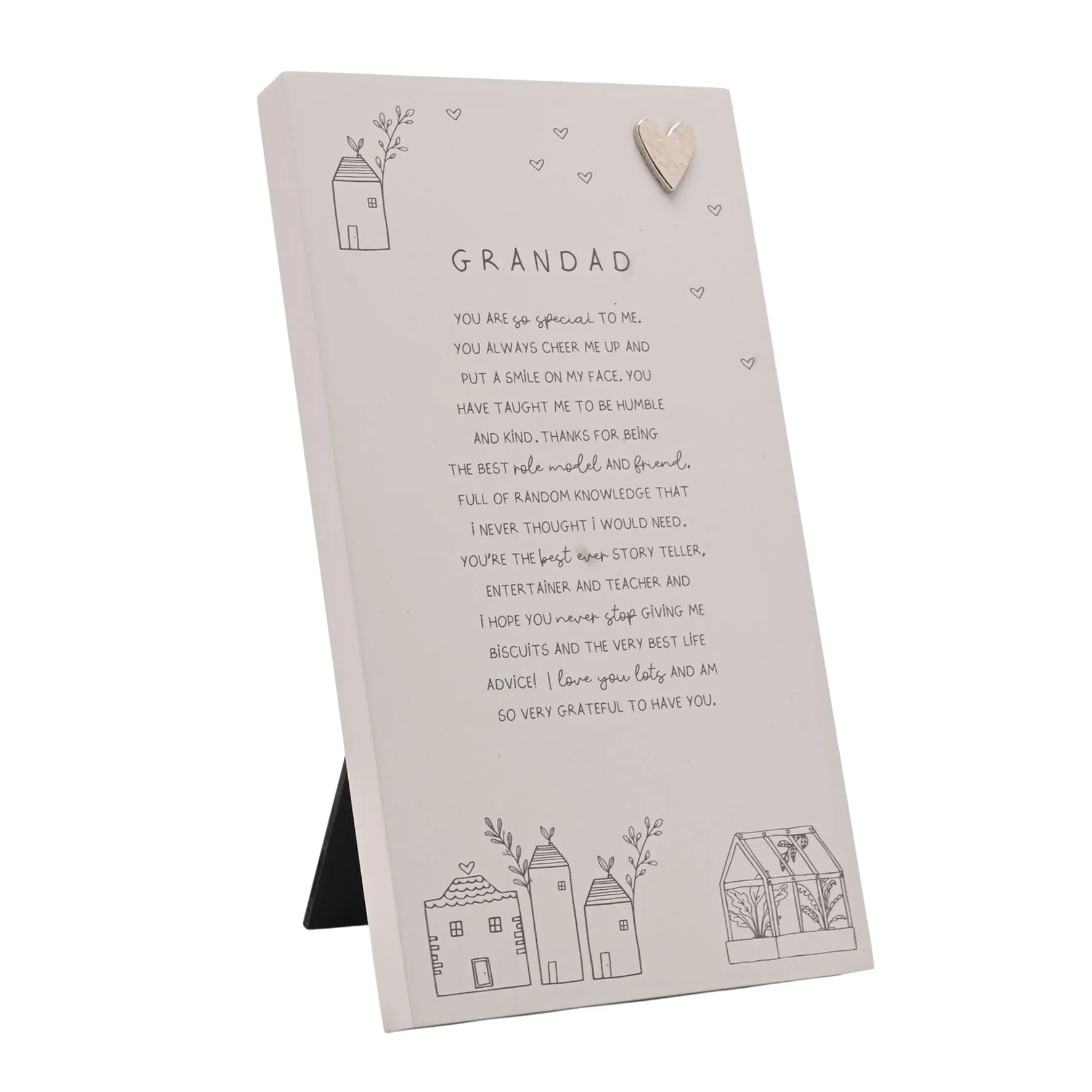 Moments Grandad Standing Verse Plaque - Grey product