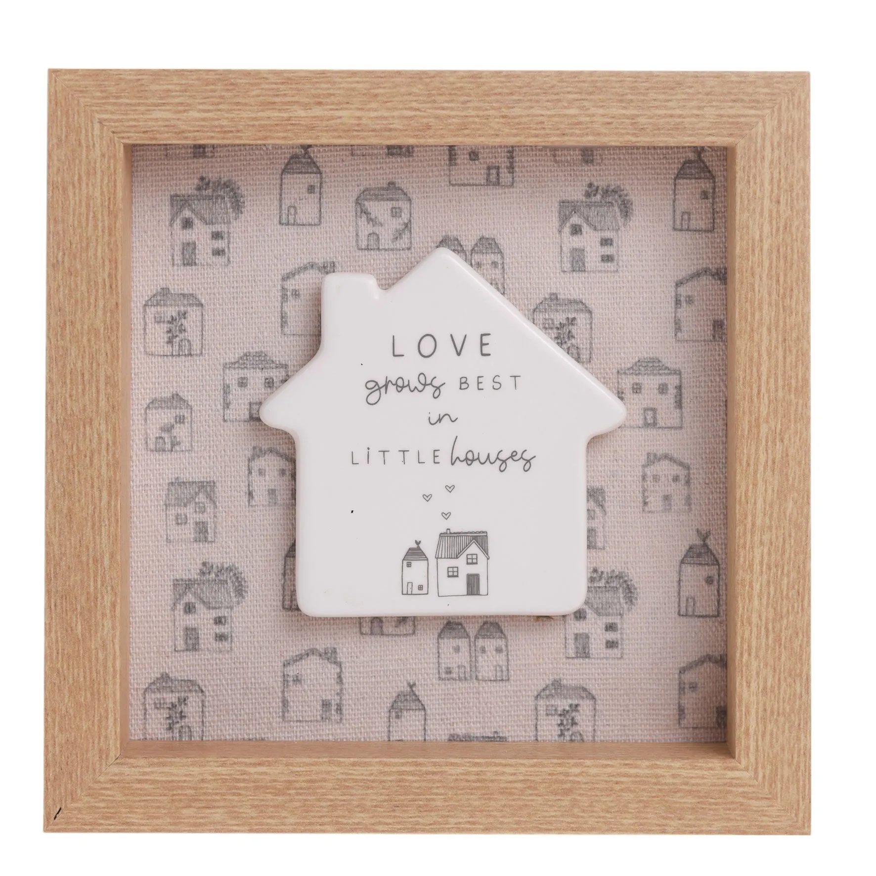 Moments Little Houses Framed Plaque - Brown product