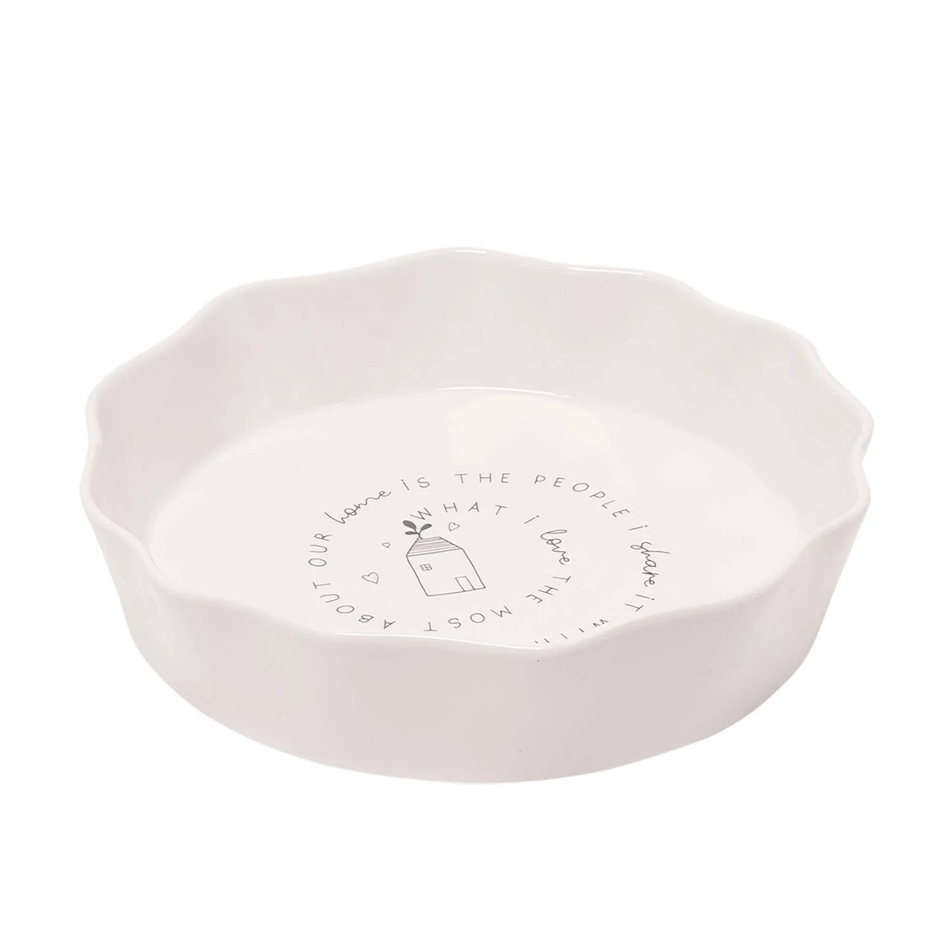 Moments Round Scalloped Flan Tray - White product