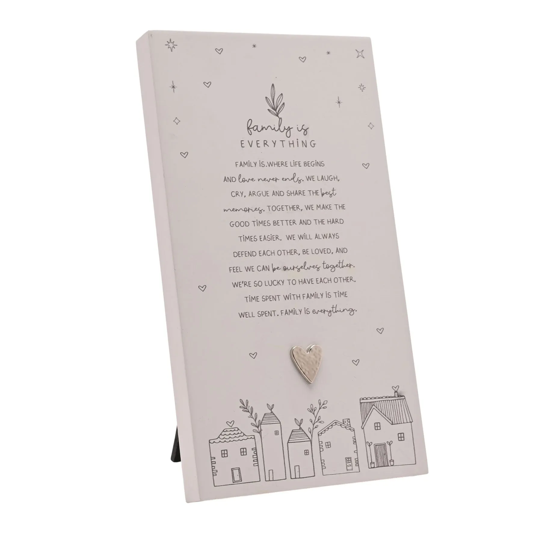 Moments Standing Verse Plaque - Family, Grey product