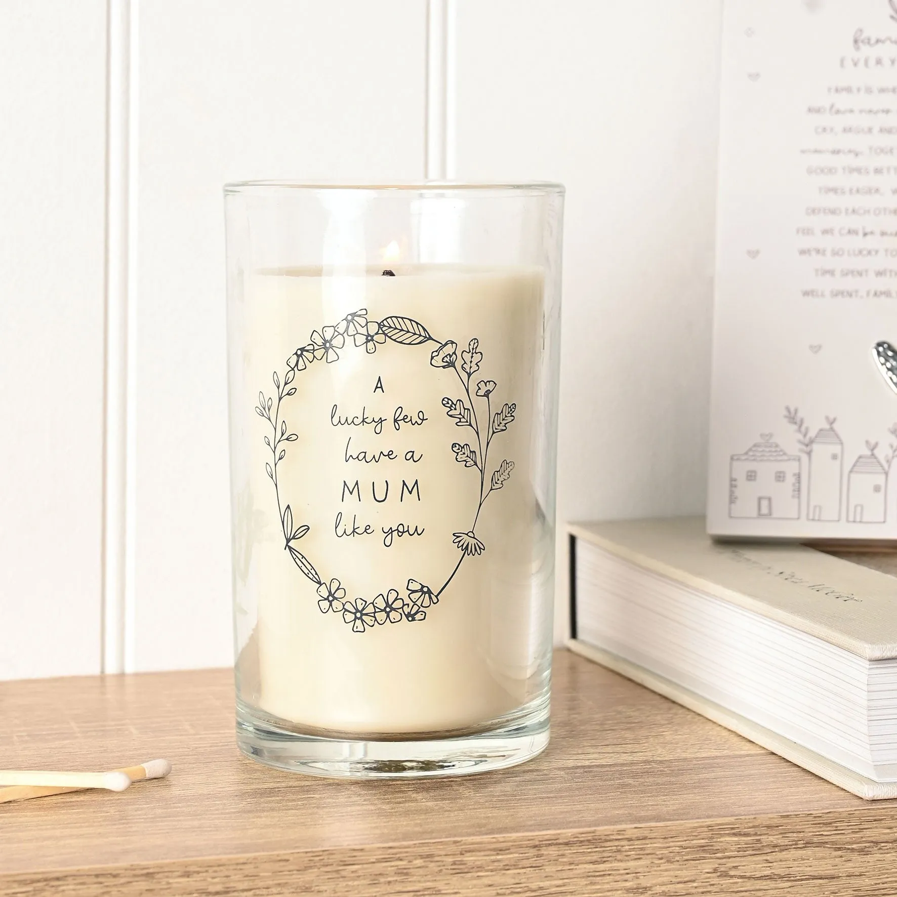 Moments Tall Mum Candle - Cream alternate view