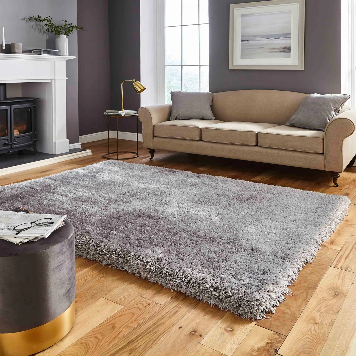 Shaggy Rug Hand-Tufted - Silver Grey product