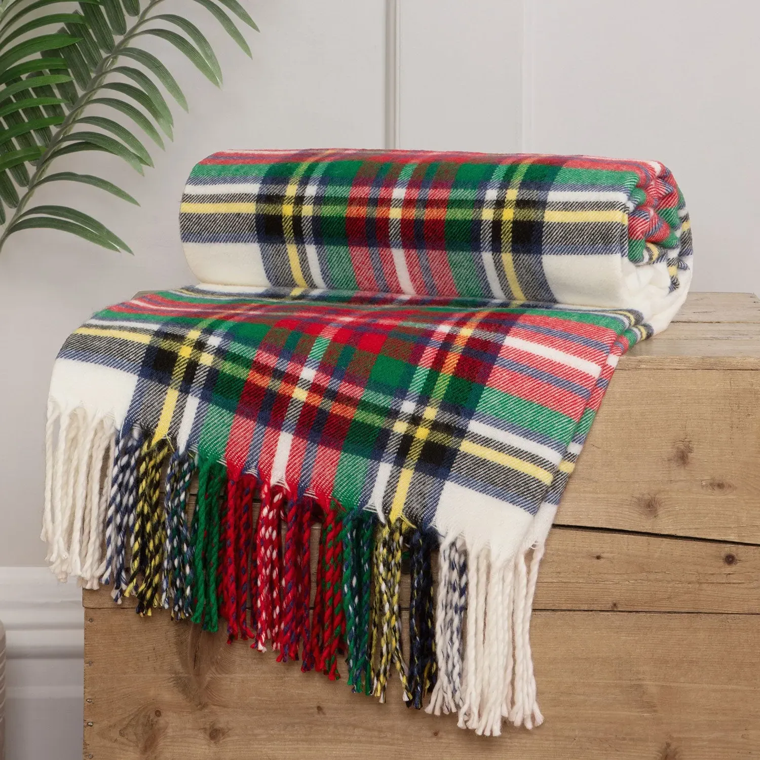 Morris Multi Check Throw - Multi, Fabric product