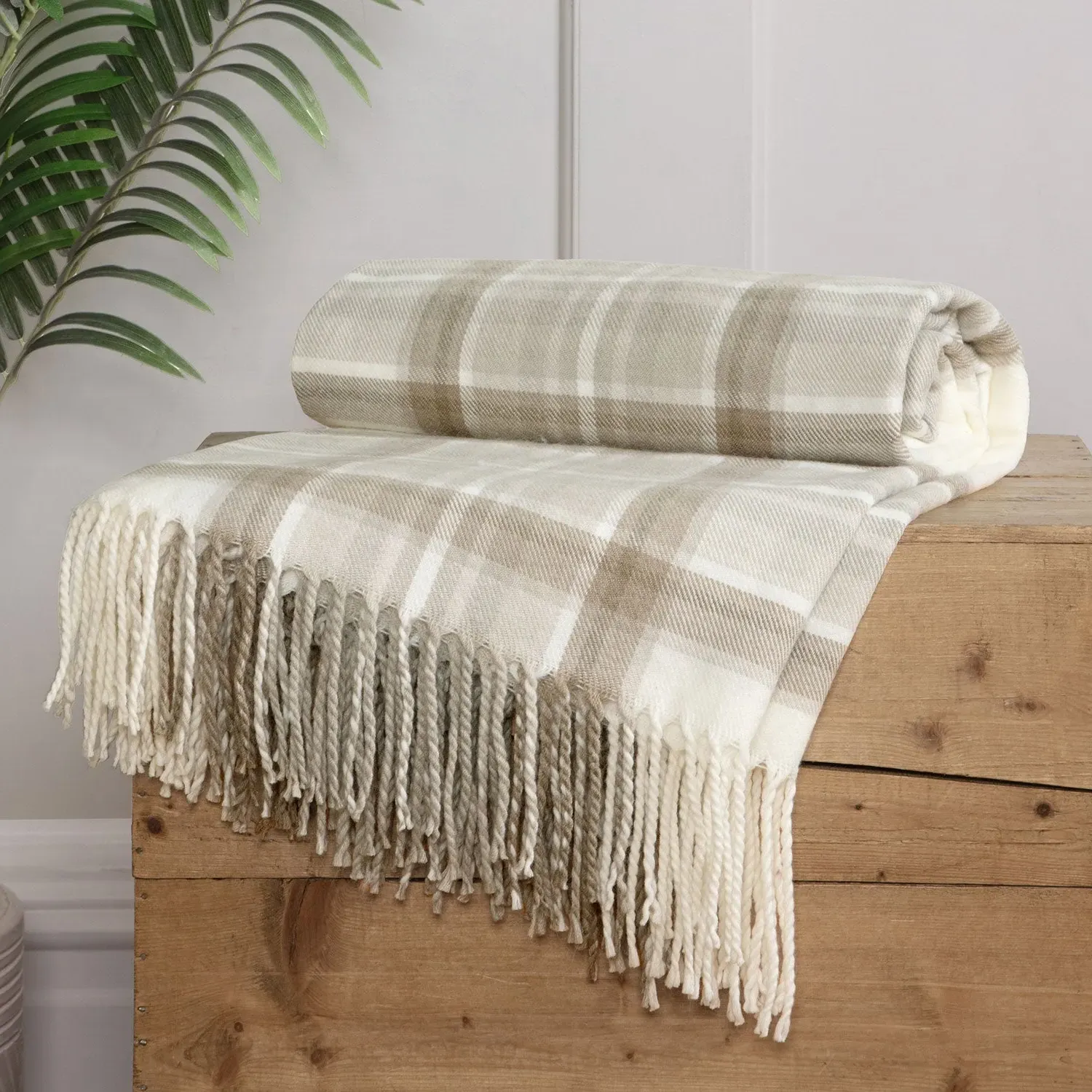 Morris Natural Check Throw - Natural product