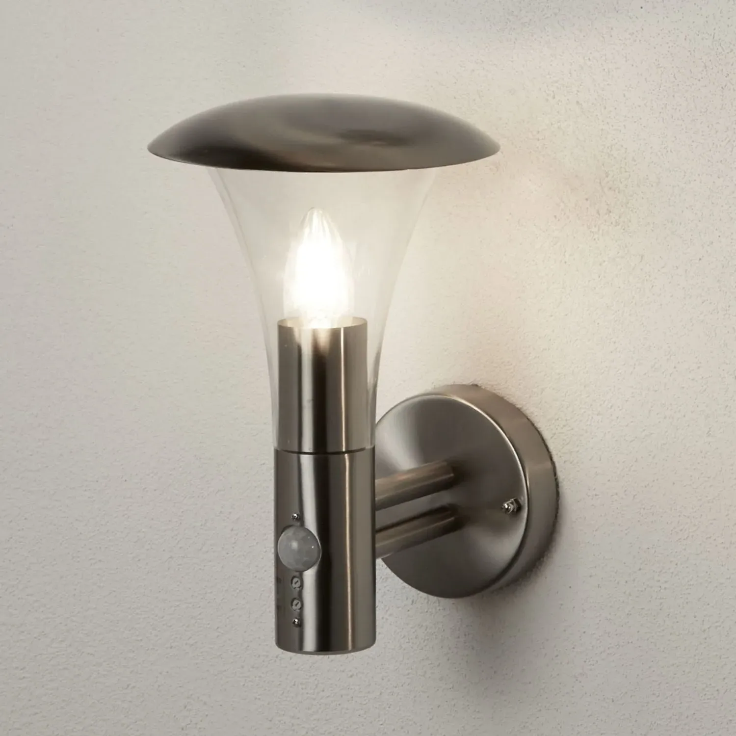 Motion Sensor Wall Light - Silver, Steel