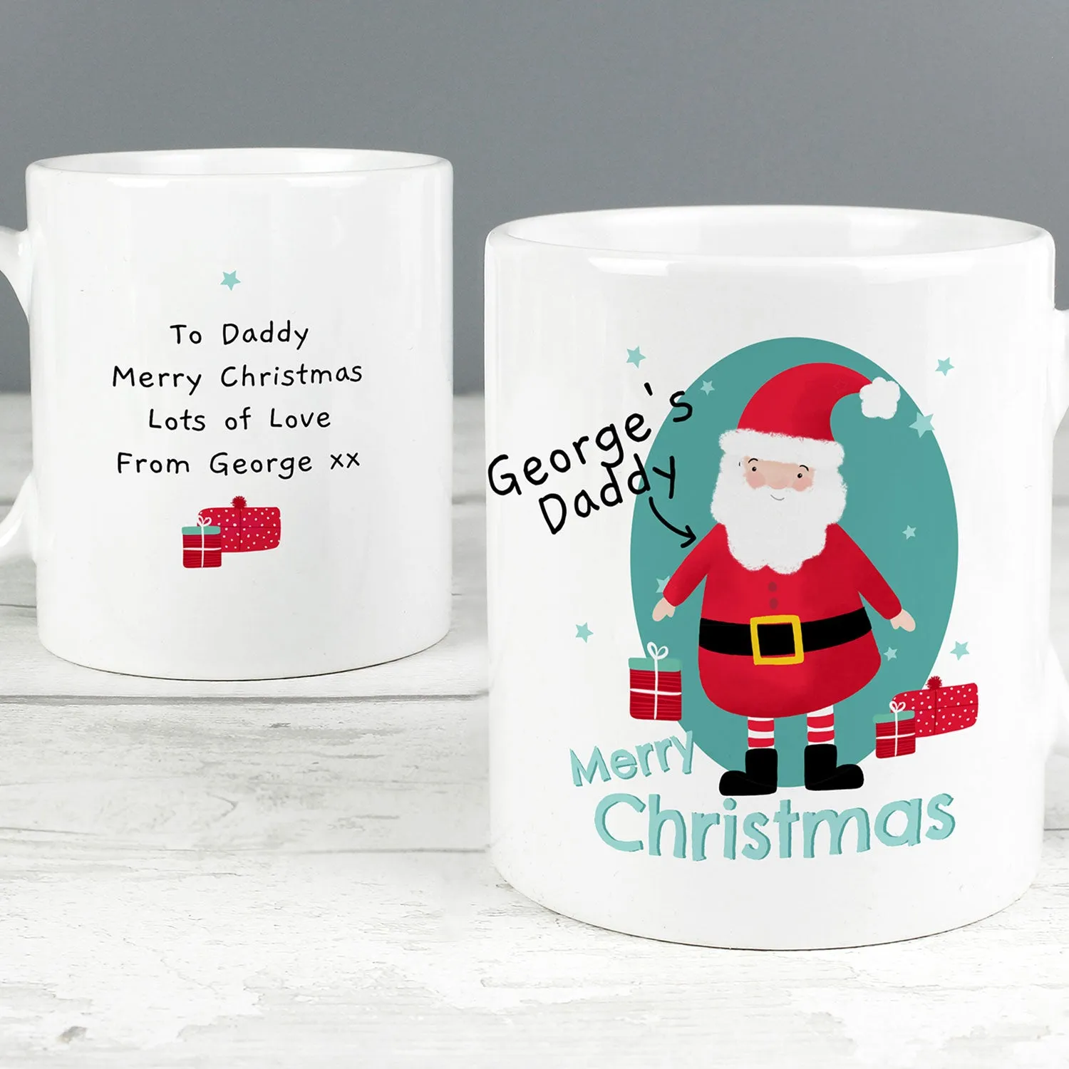 Mr Claus Personalised Christmas Mug - White by Julian Charles, image 2