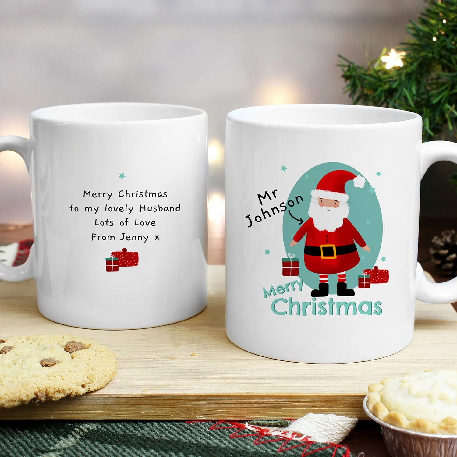 Mr Claus Personalised Christmas Mug - White by Julian Charles