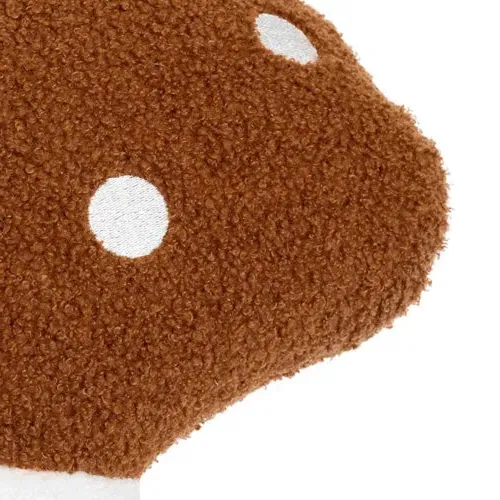 Mushroom Shaped Cushion - Brown, Fabric image