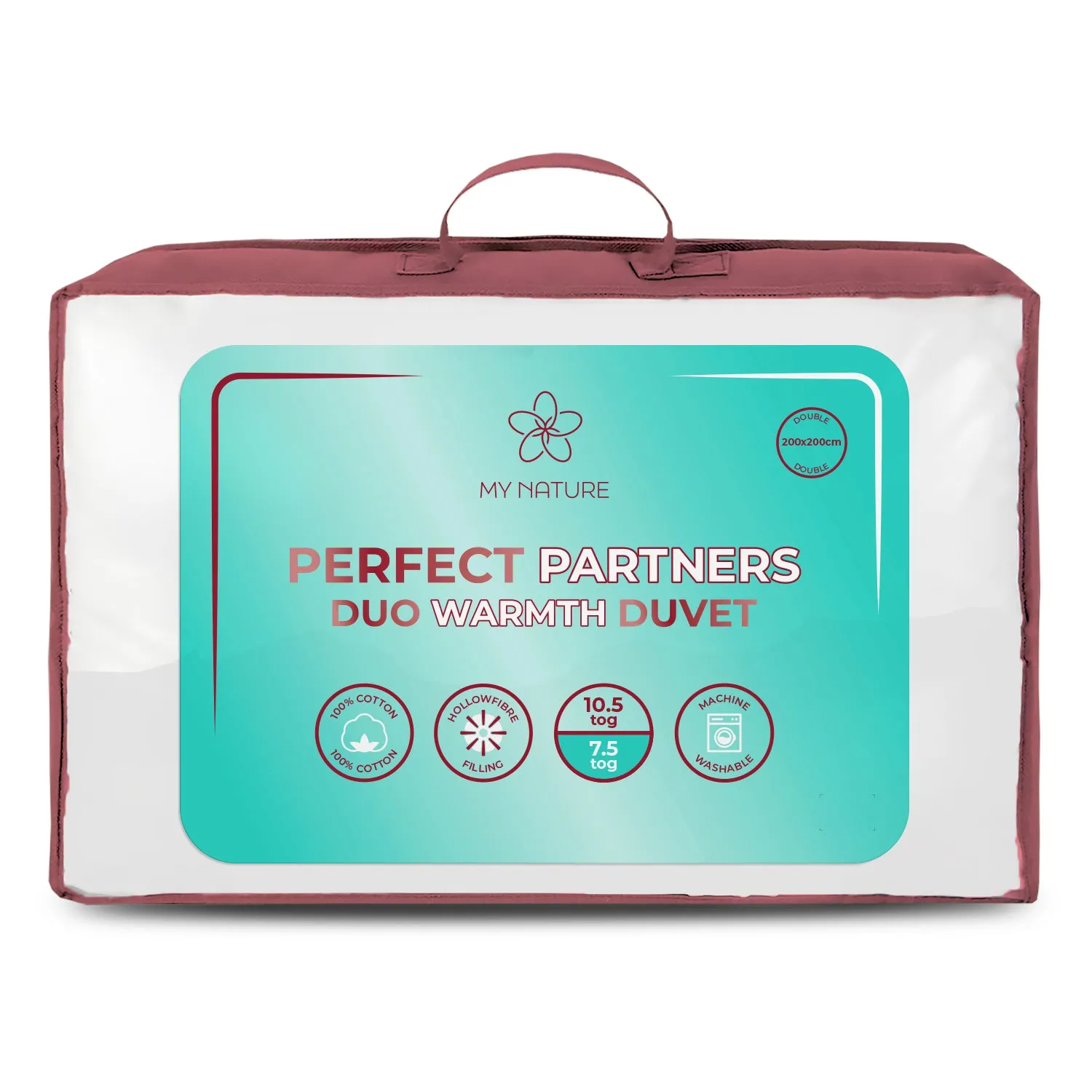 My Nature Perfect Partners Double Dual Tog Duvet - White product