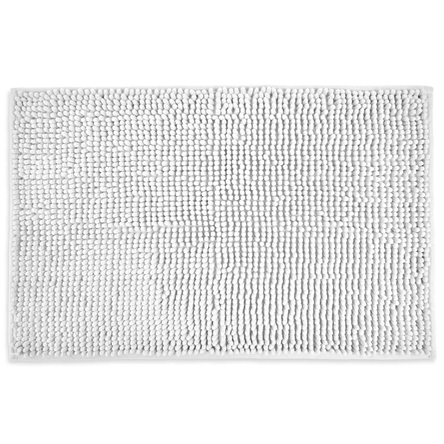 Non-Slip Bath Mat with Soft Touch - White, Chenille