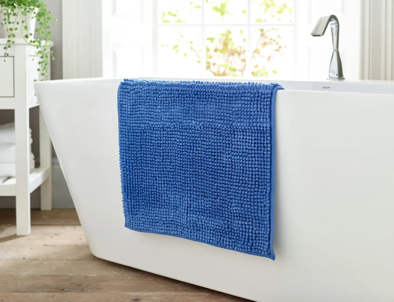 Noodle Bath Mat - Royal Blue, Cotton