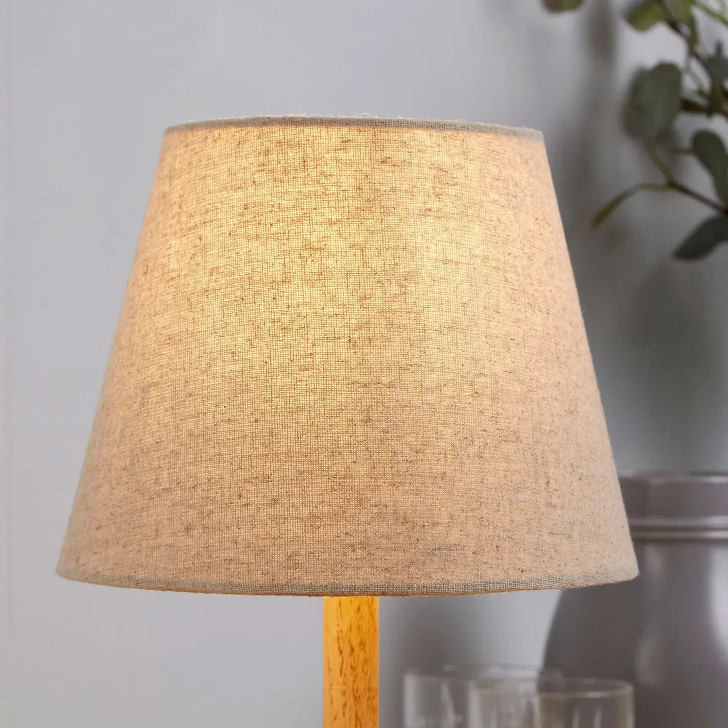 Oakfield Tapered Drum Easy Fit Light Shade - Natural, Linen product